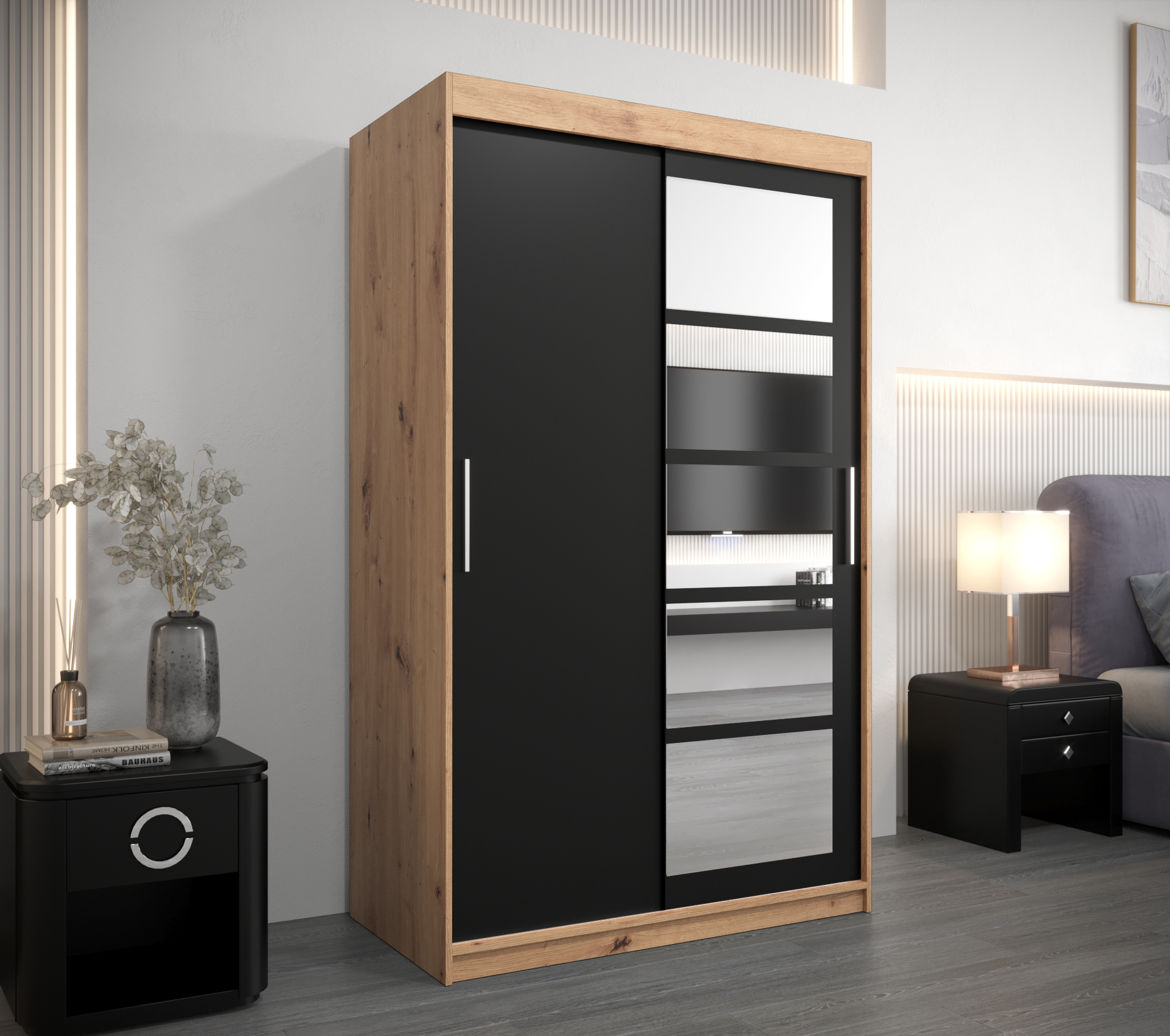 Šatní skříň Abi Ro1 Barva: Dub - Artisan