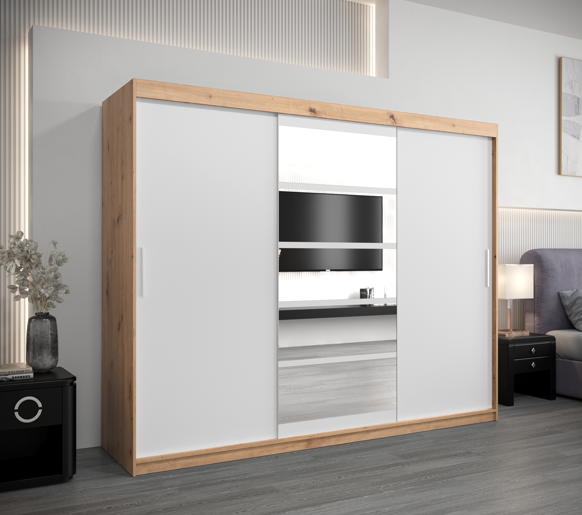 Šatní skříň Abi Ro1 Barva: Dub - Artisan