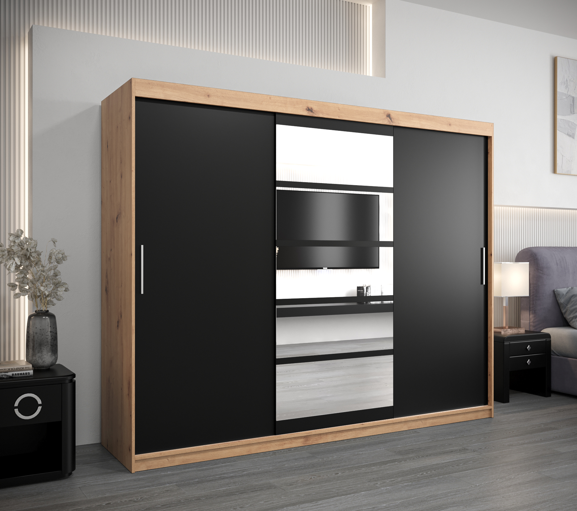 Šatní skříň Abi Ro1 Barva: Dub - Artisan