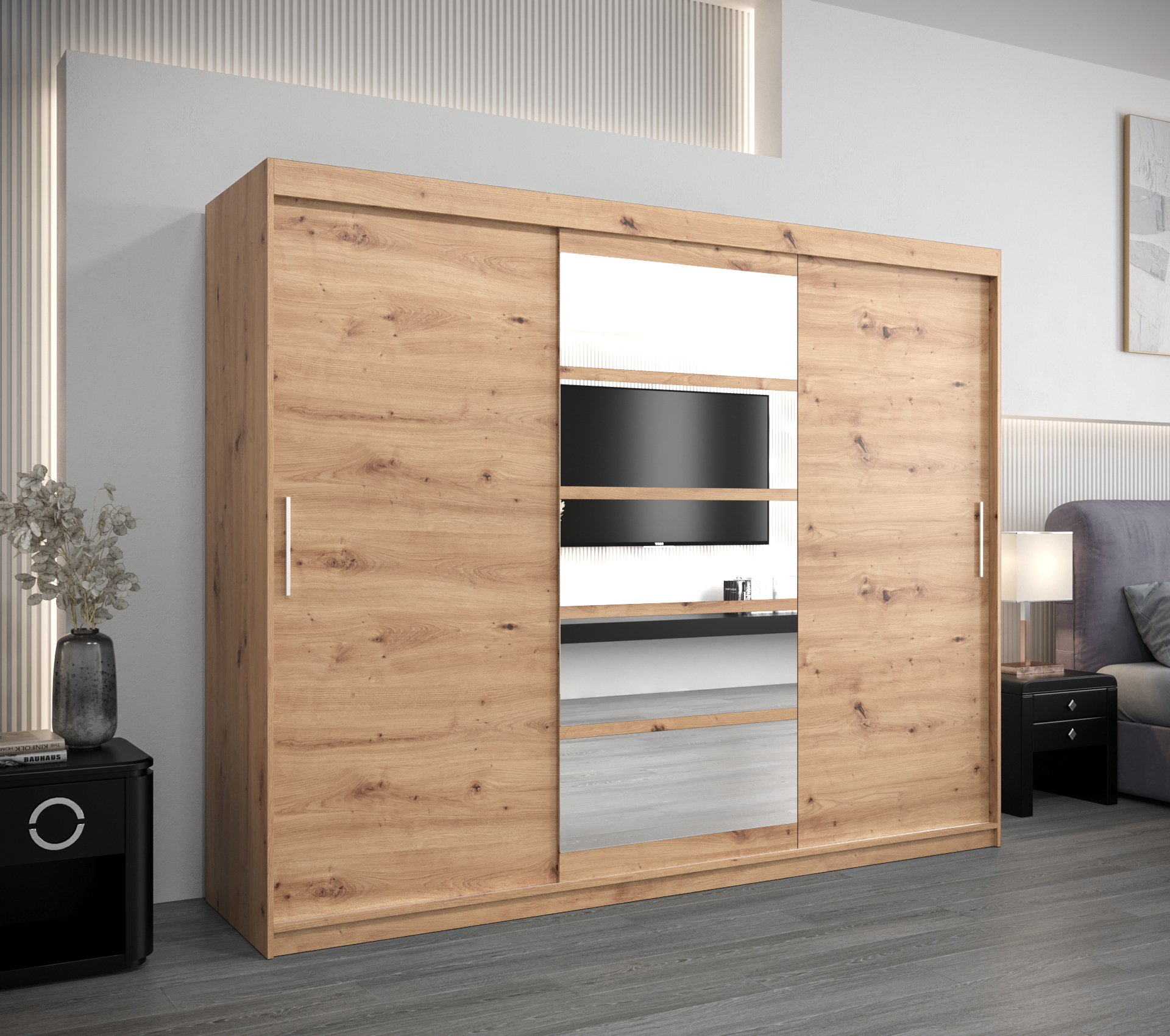 Šatní skříň Abi Ro1 Barva: Dub - Artisan