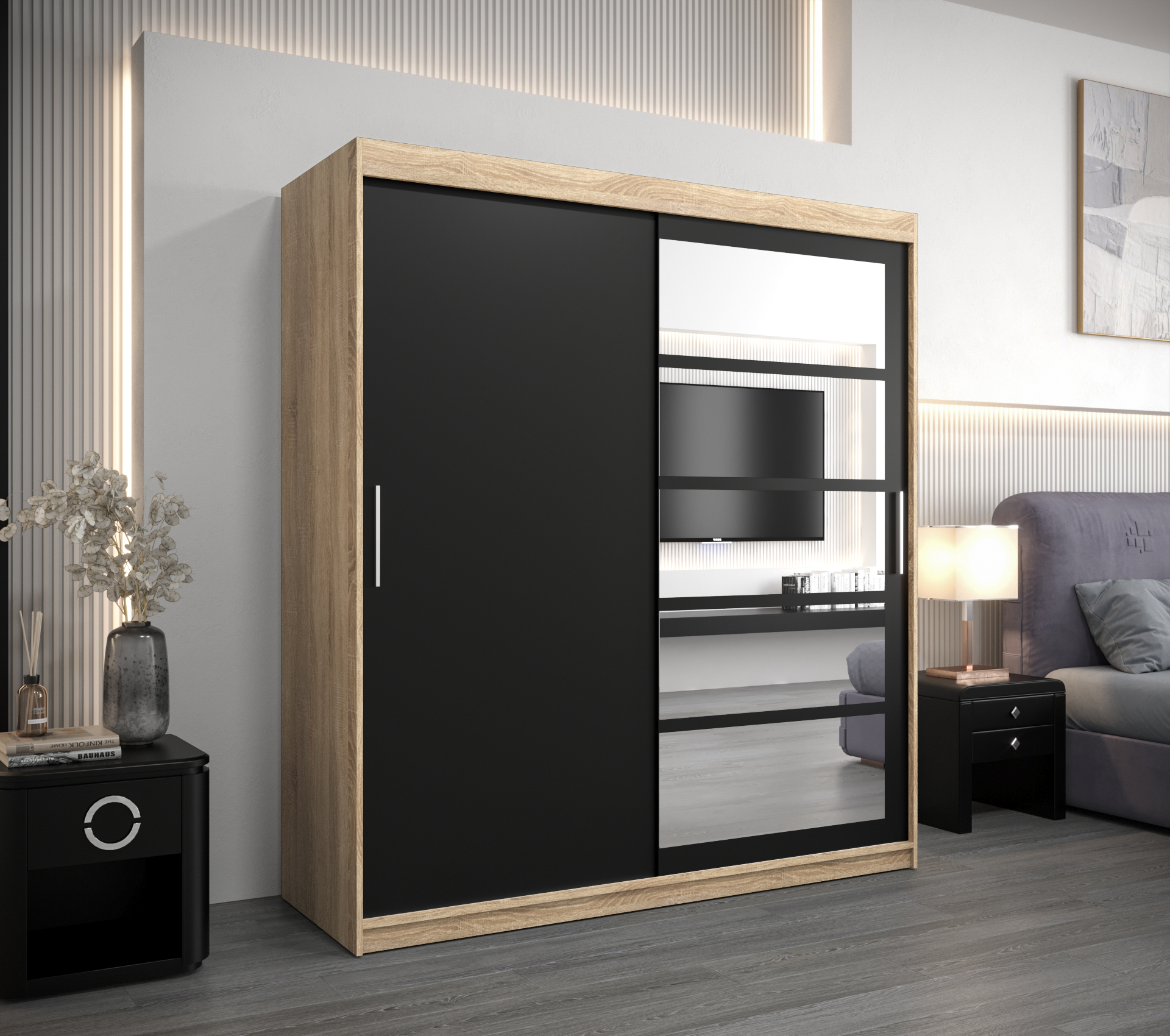 Šatní skříň Abi Ro1 Barva: Dub - sonoma