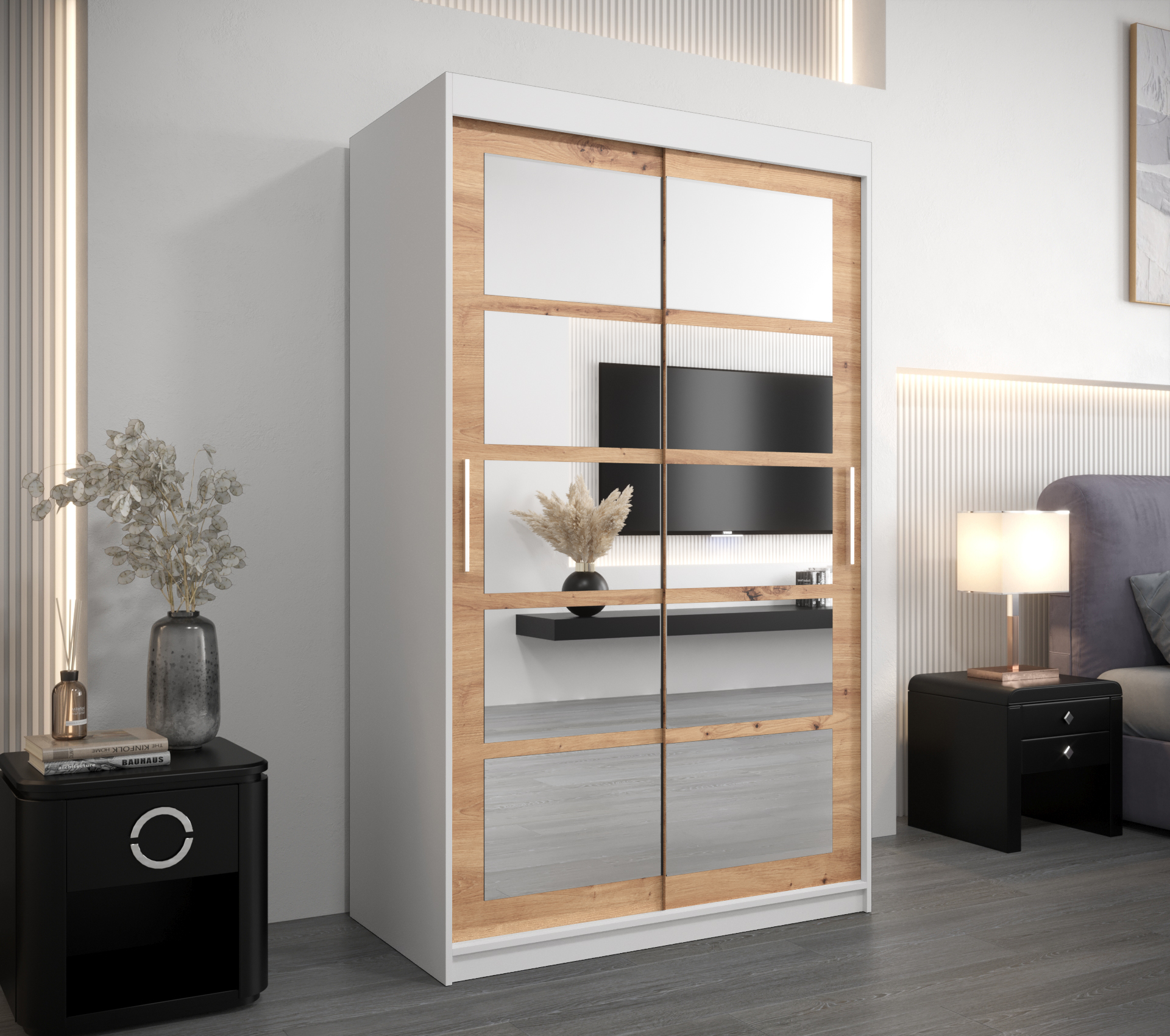 Šatní skříň Abi Ro2 Barva: Bílá