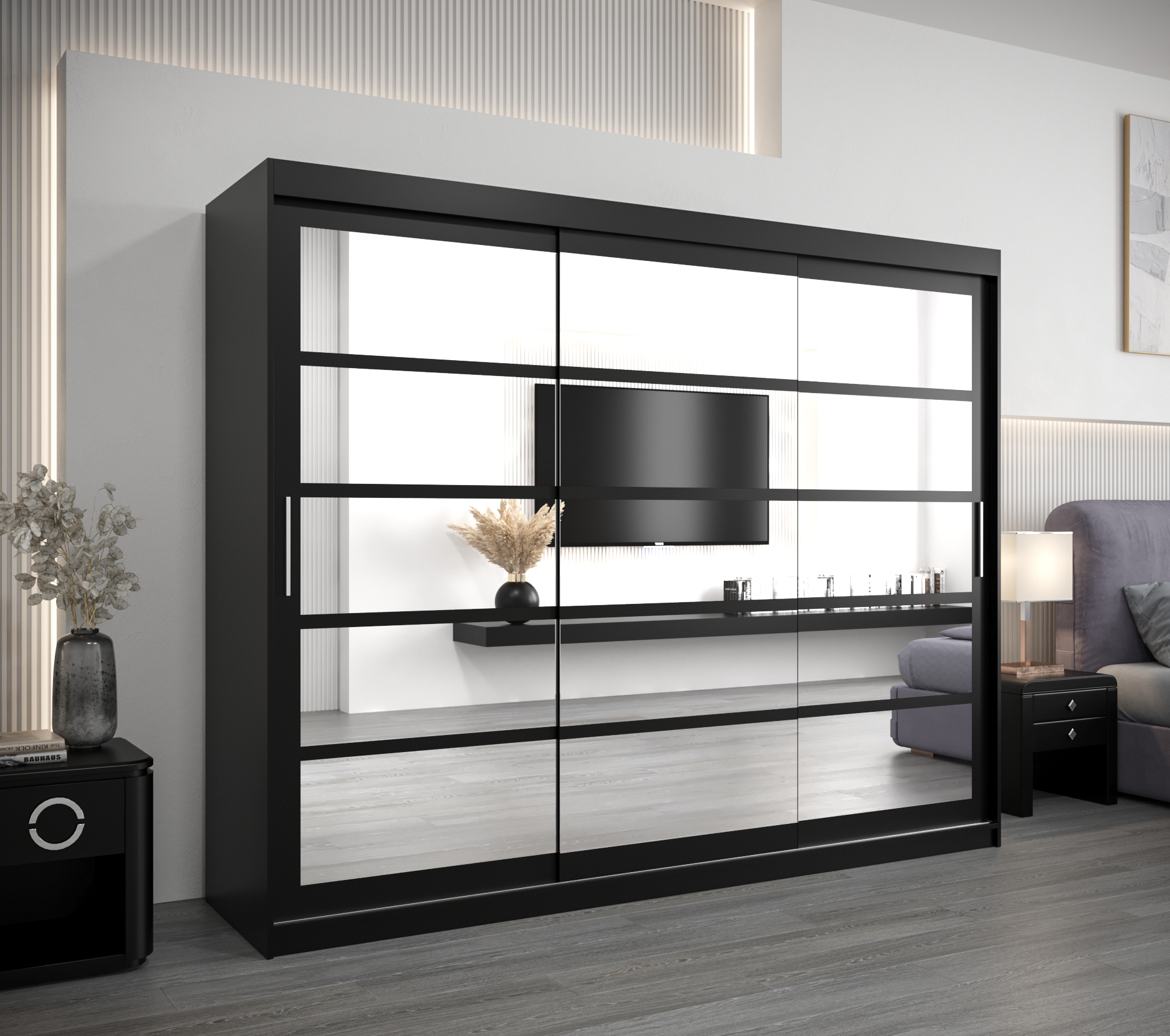 Šatní skříň Abi Ro2 Barva: Černá