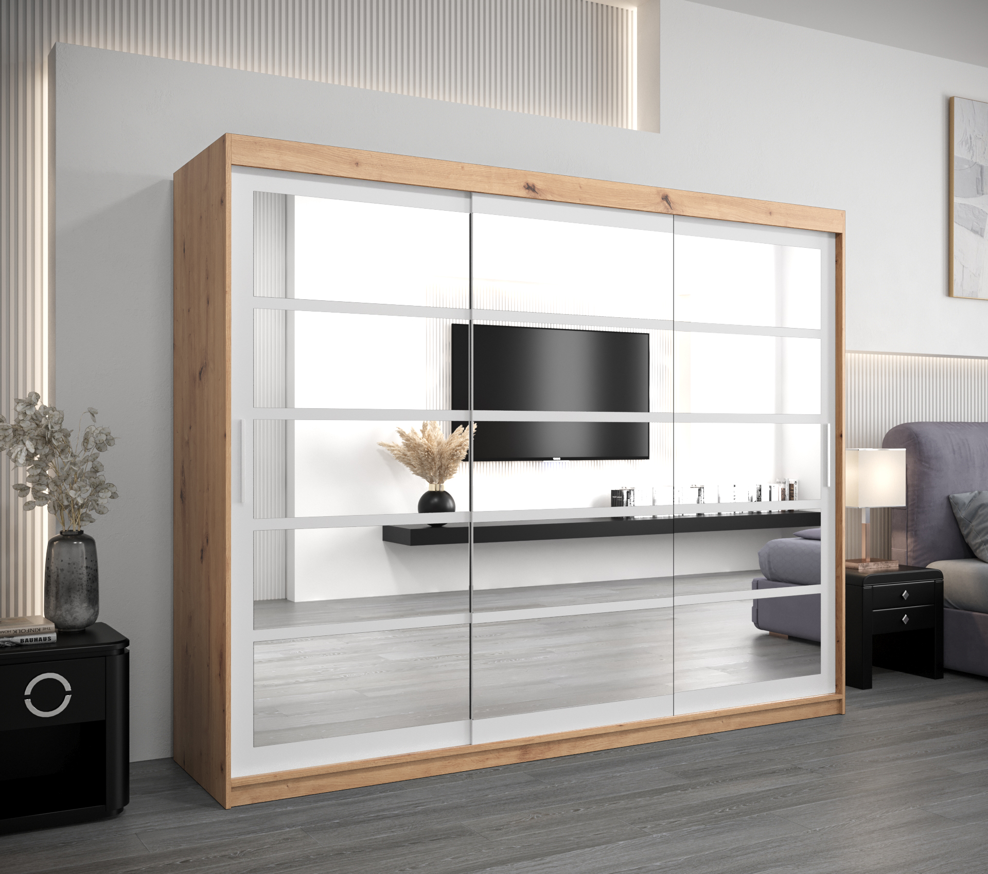 Šatní skříň Abi Ro2 Barva: Dub - Artisan