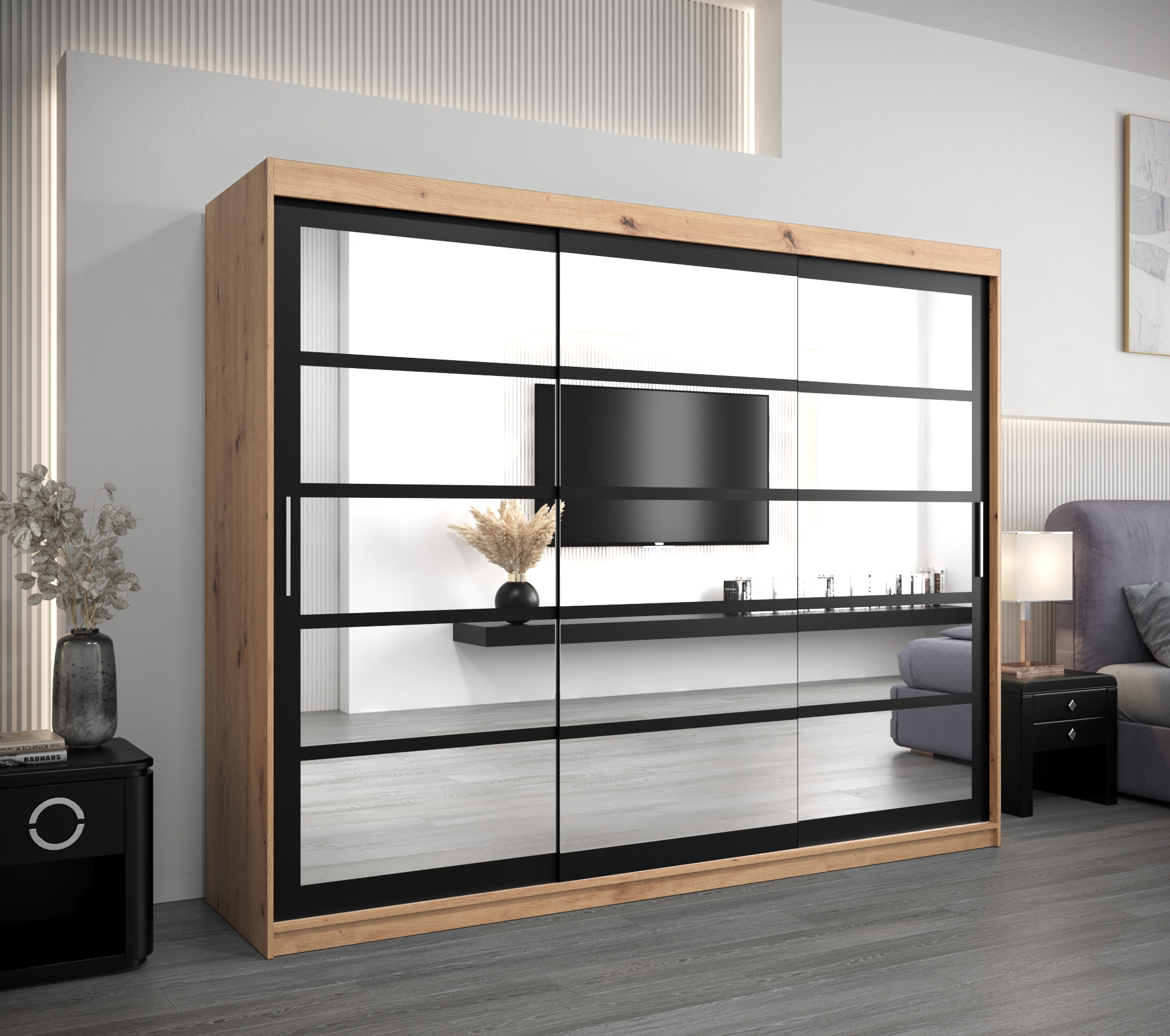 Šatní skříň Abi Ro2 Barva: Dub - Artisan