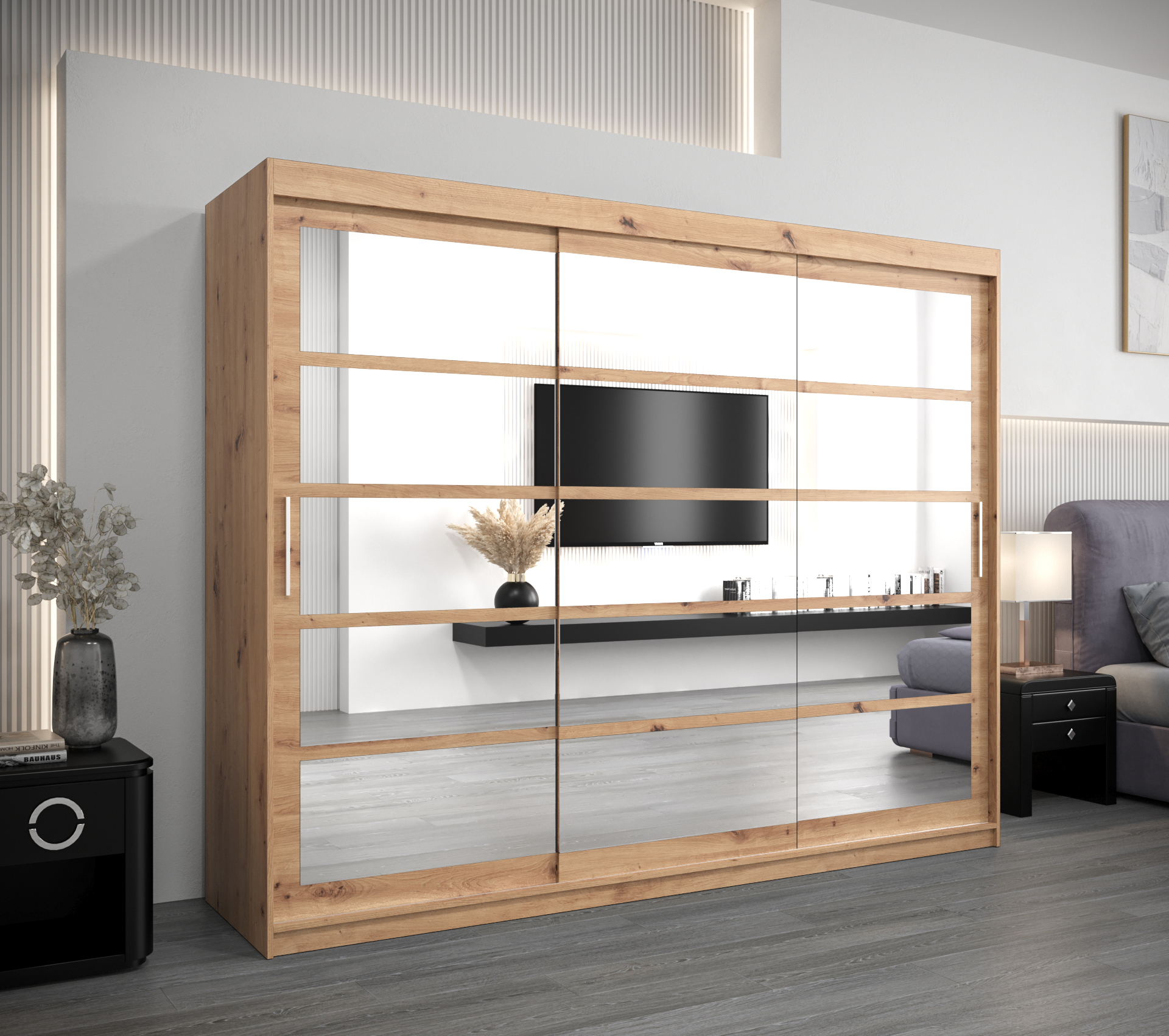 Šatní skříň Abi Ro2 Barva: Dub - Artisan