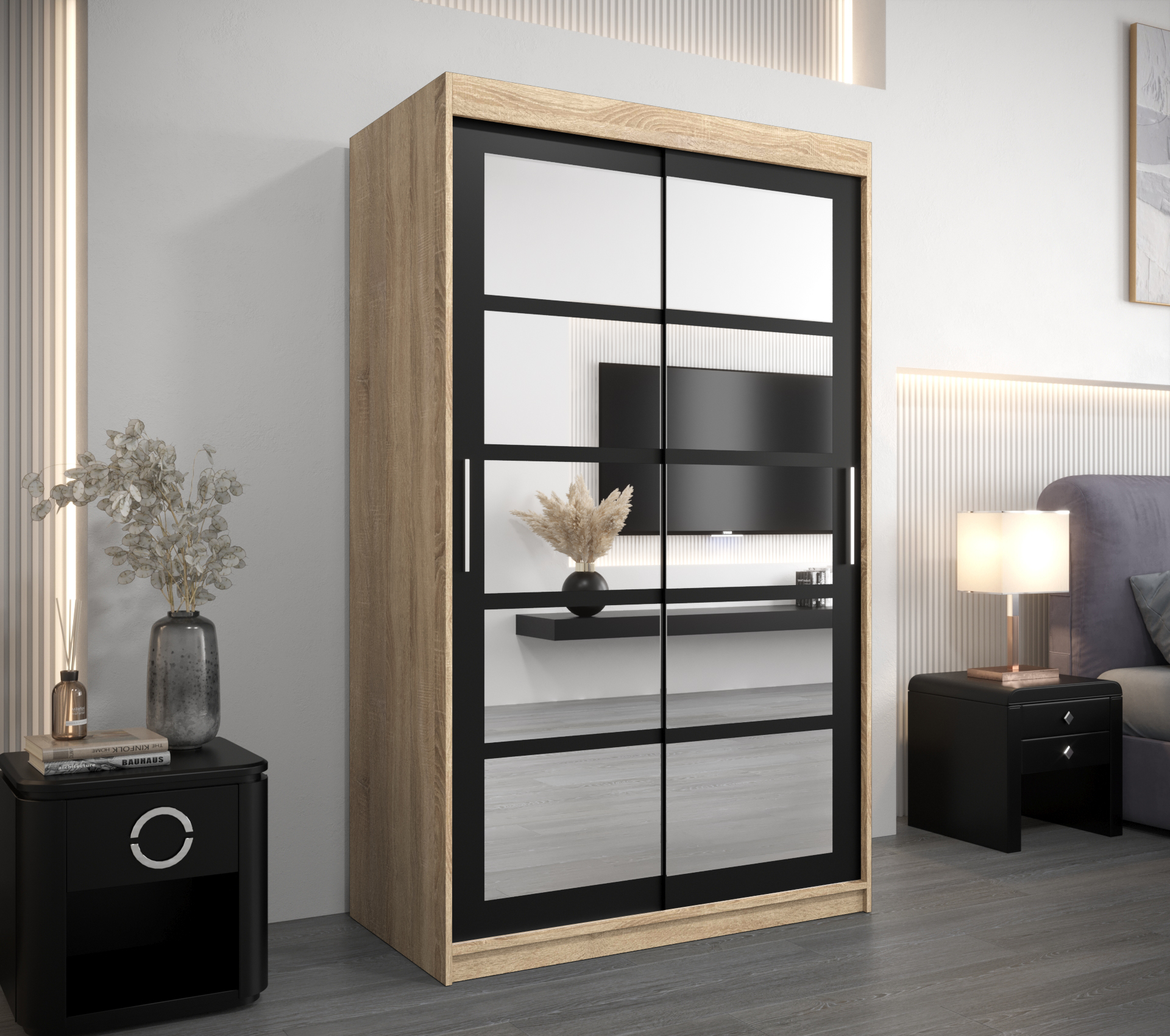 Šatní skříň Abi Ro2 Barva: Dub - sonoma