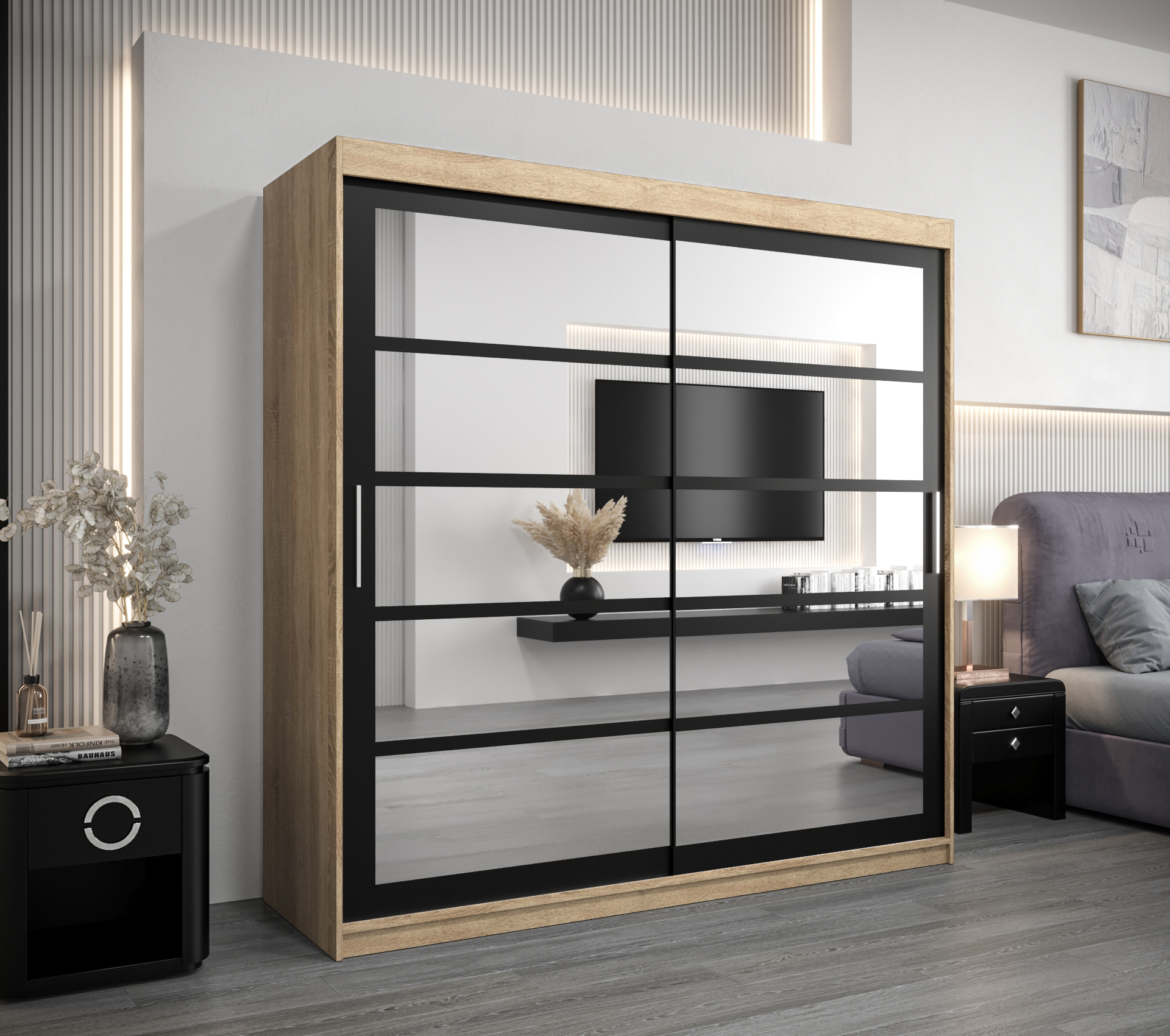 Šatní skříň Abi Ro2 Barva: Dub - sonoma