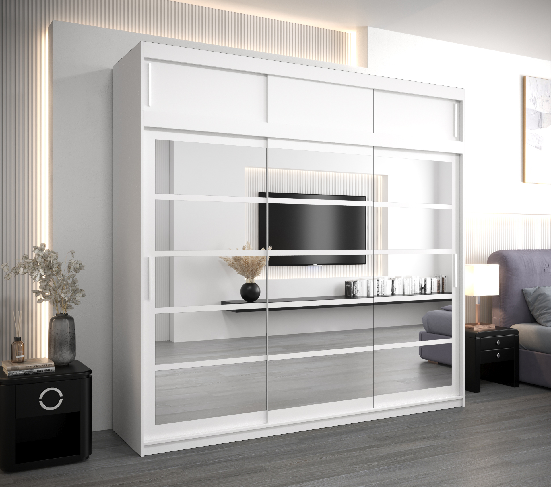 Šatní skříň Abi Ro2 s nástavcem Barva: Bílá