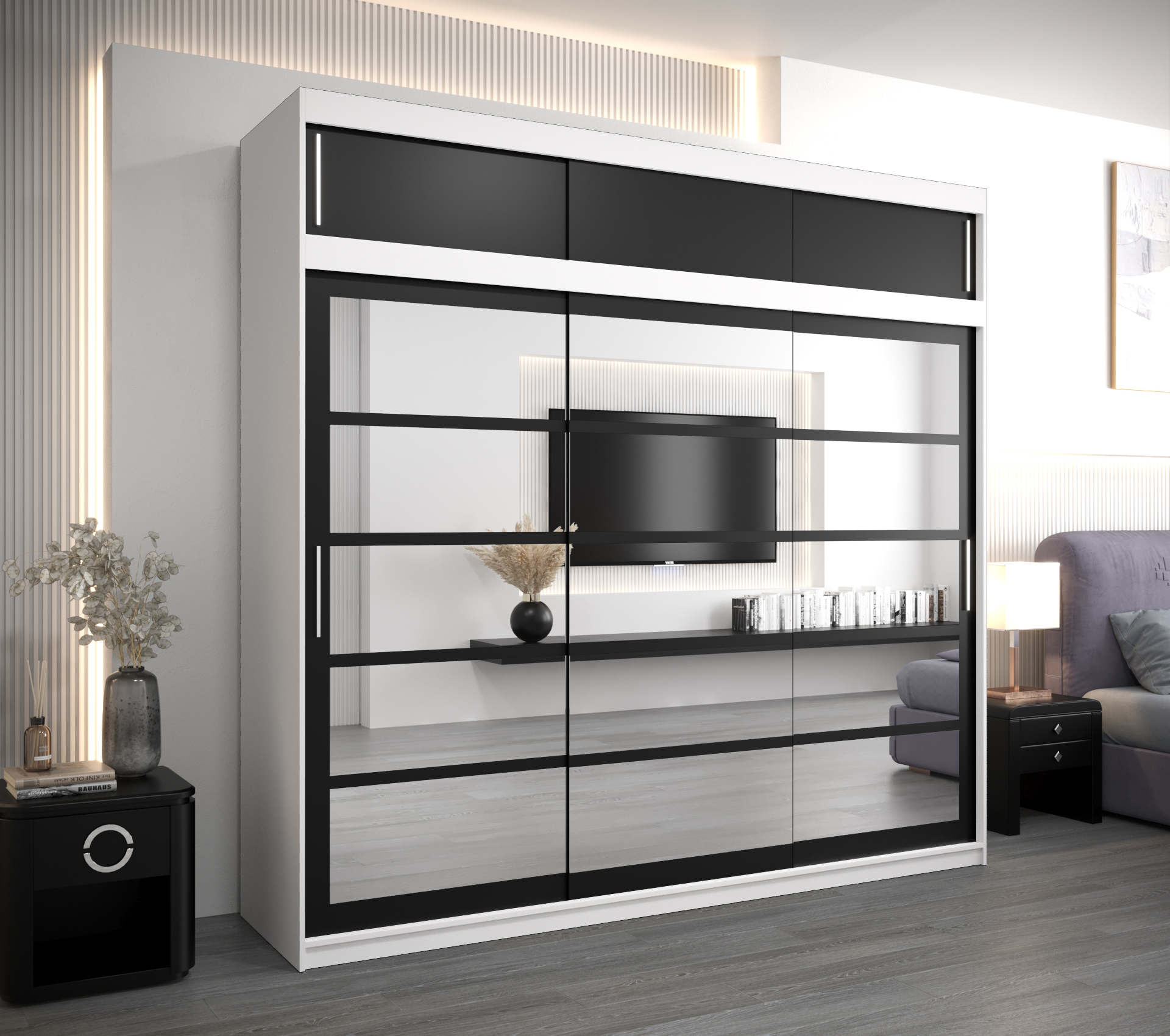 Šatní skříň Abi Ro2 s nástavcem Barva: Bílá