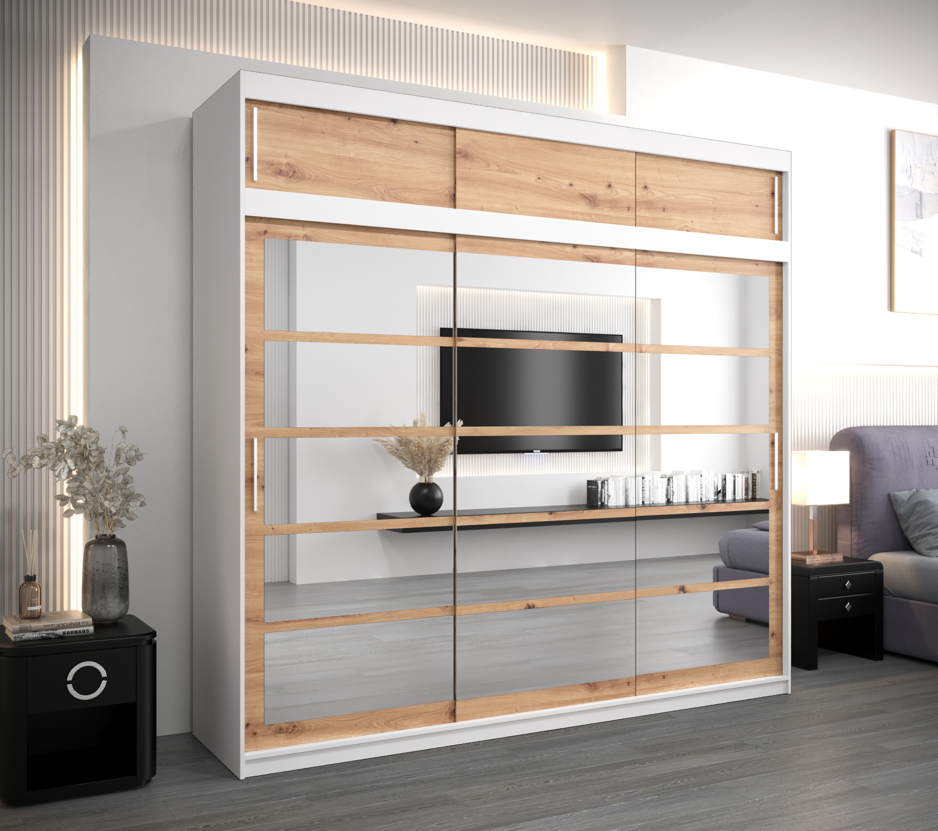 Šatní skříň Abi Ro2 s nástavcem Barva: Bílá