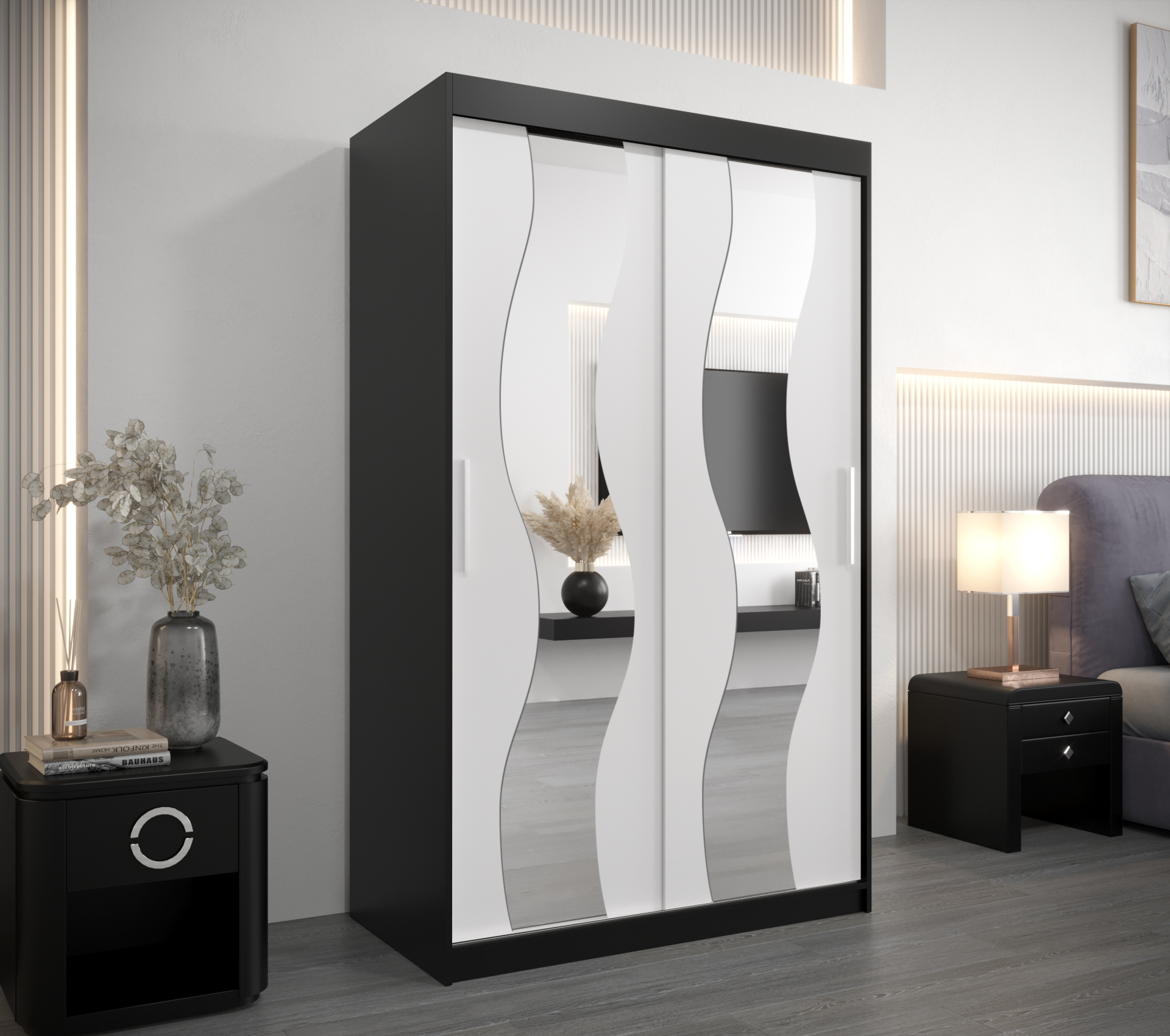 Šatní skříň Abi Se Barva: Černá