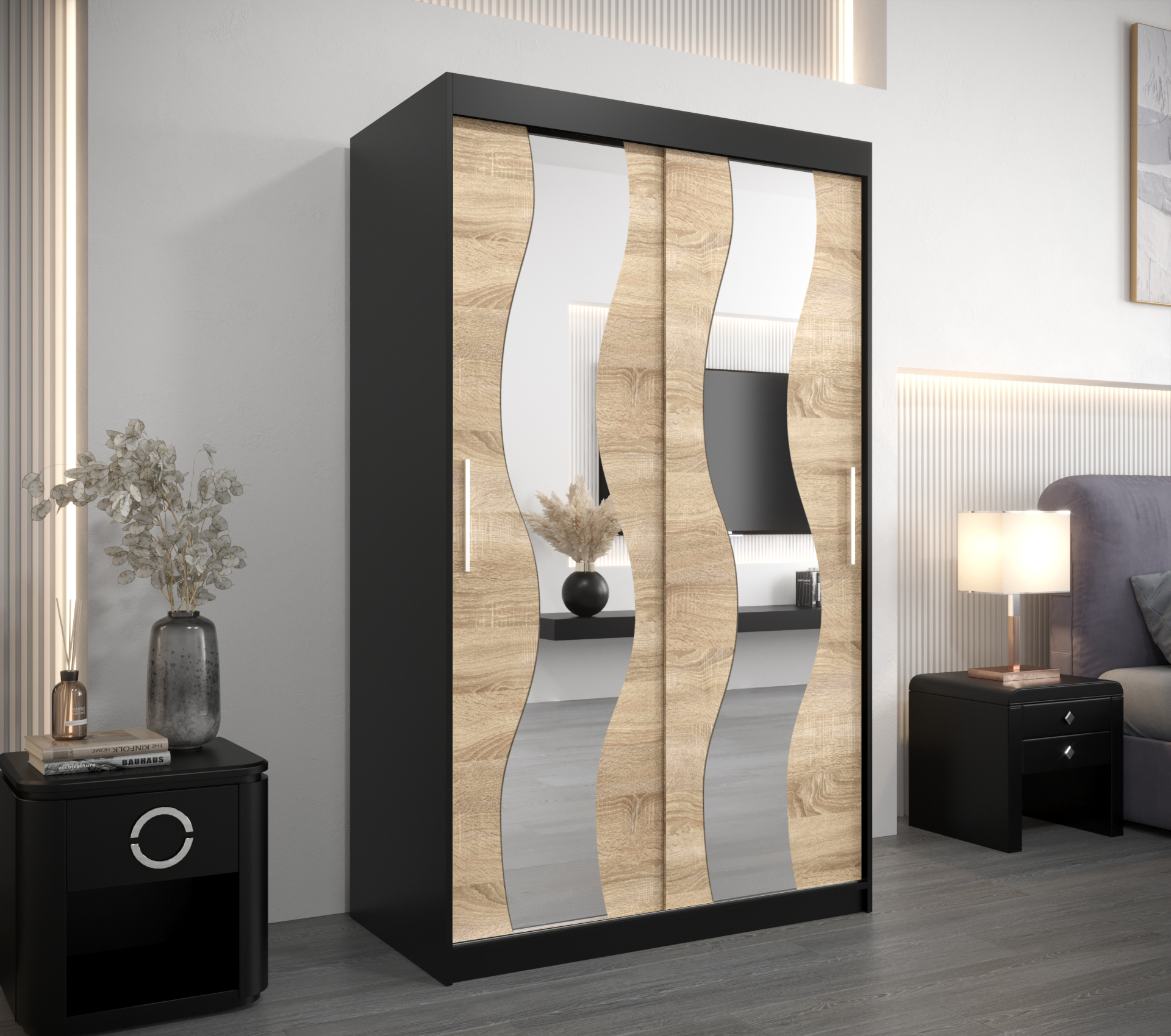 Šatní skříň Abi Se Barva: Černá