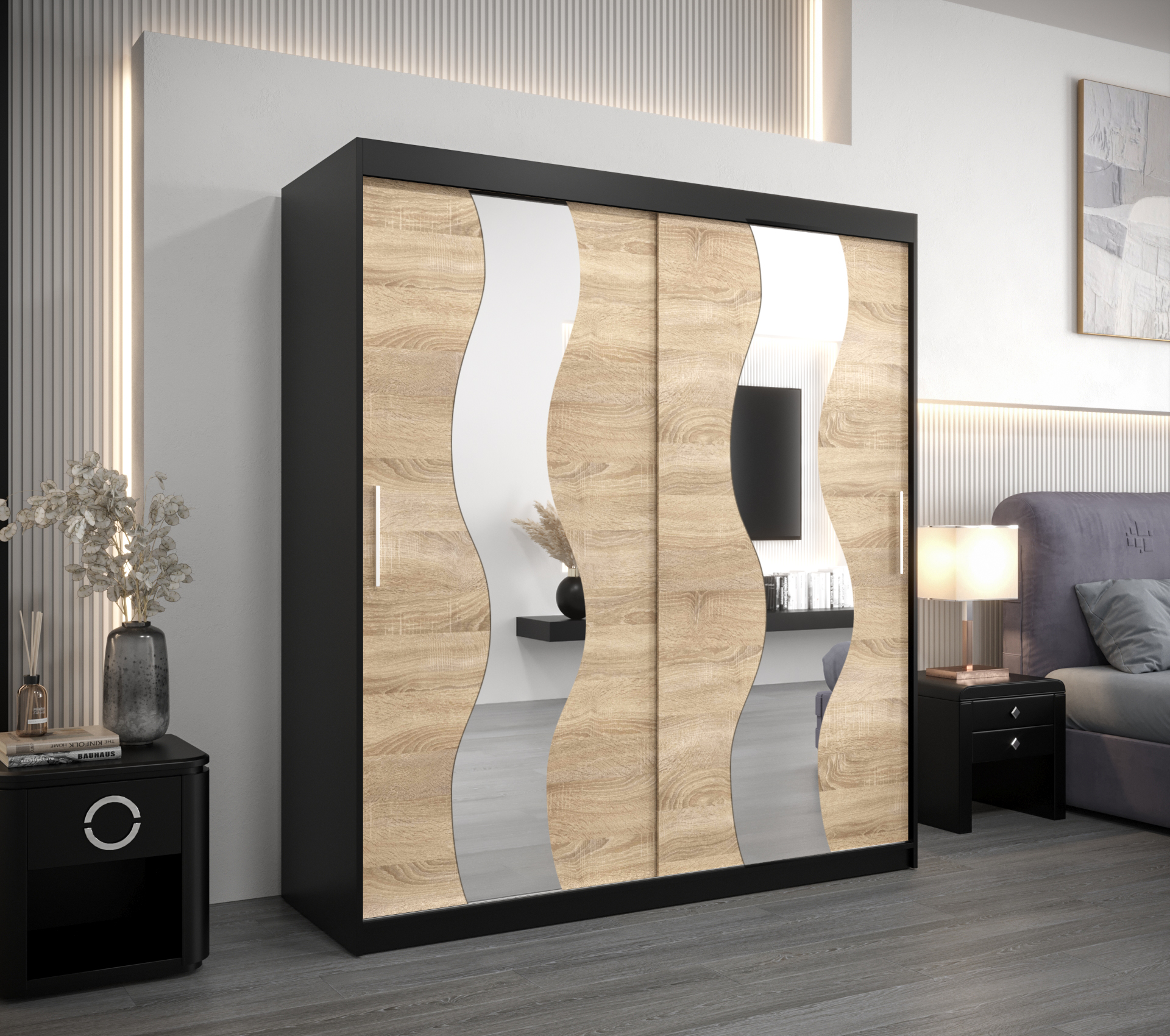 Šatní skříň Abi Se Barva: Černá