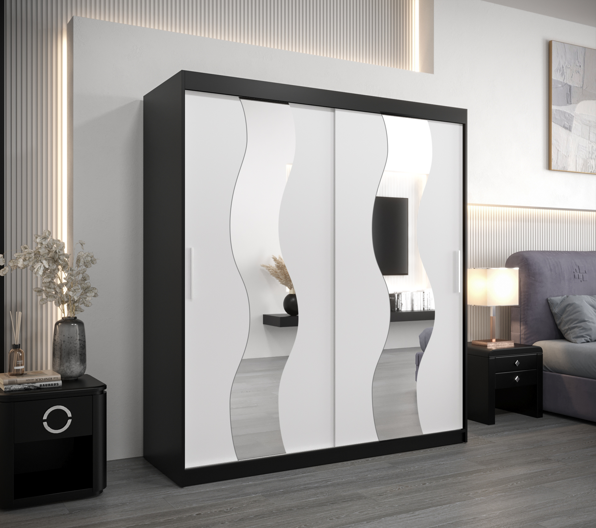 Šatní skříň Abi Se Barva: Černá