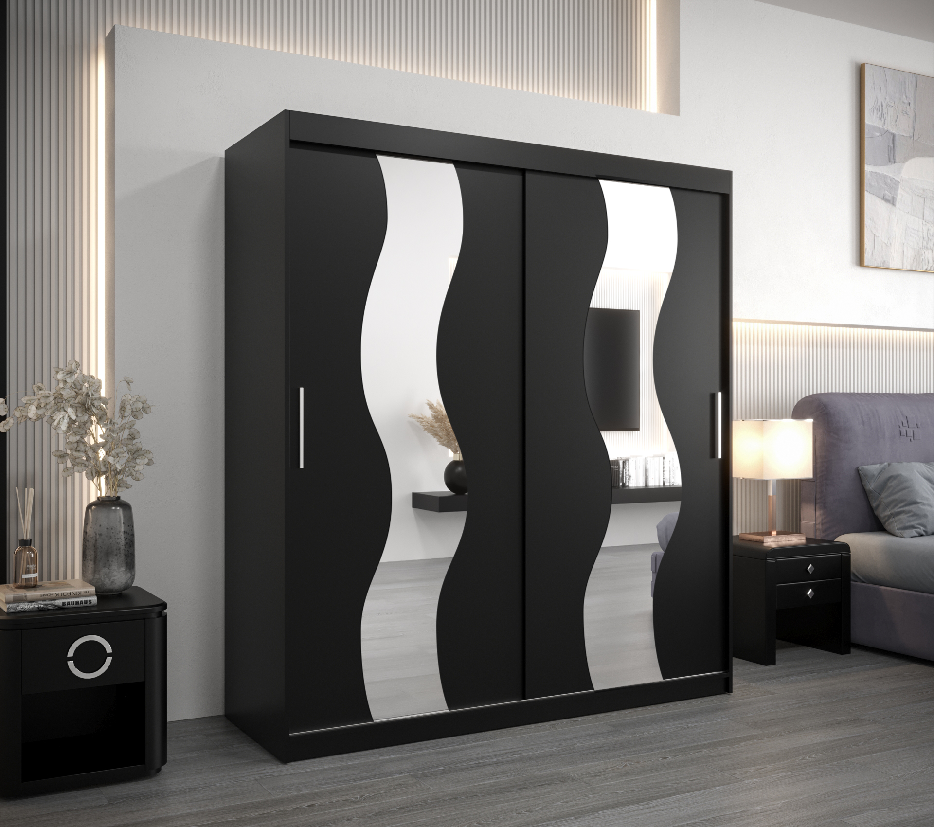 Šatní skříň Abi Se Barva: Černá