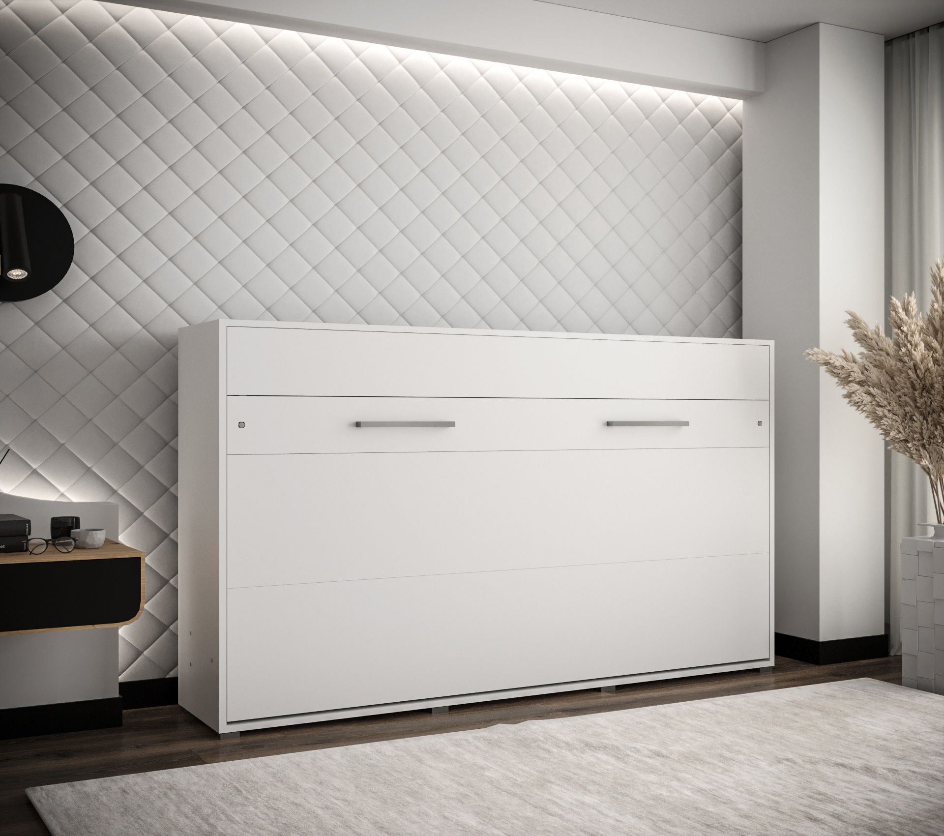 Vyklápěcí postel HH120 Barva: Bílá mat + Bílá mat