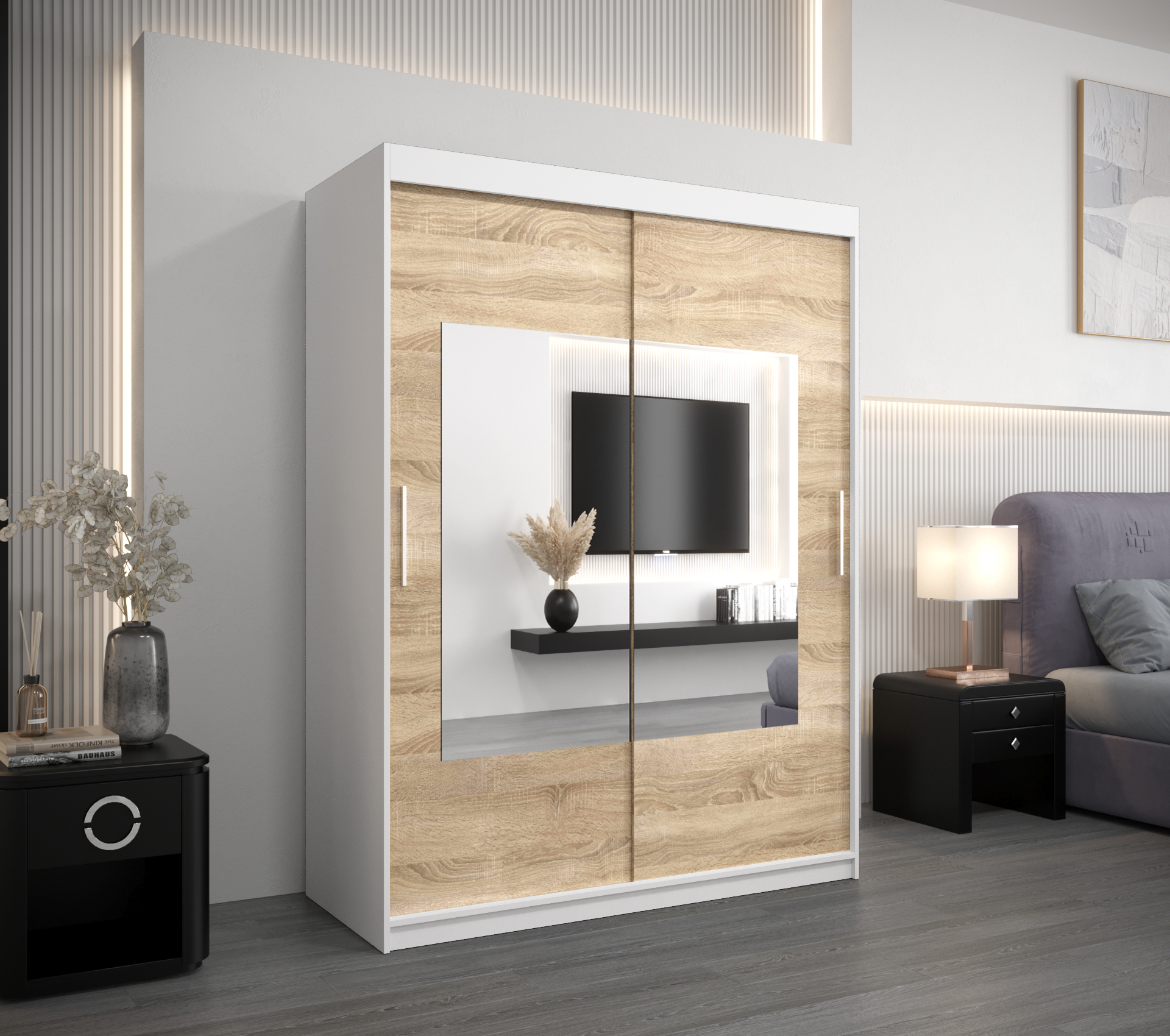 Šatní skříň Abi To Barva korpusu: Bílá