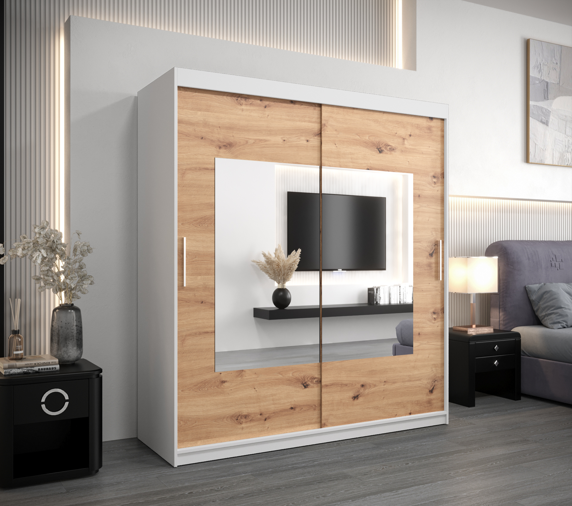 Šatní skříň Abi To Barva korpusu: Bílá