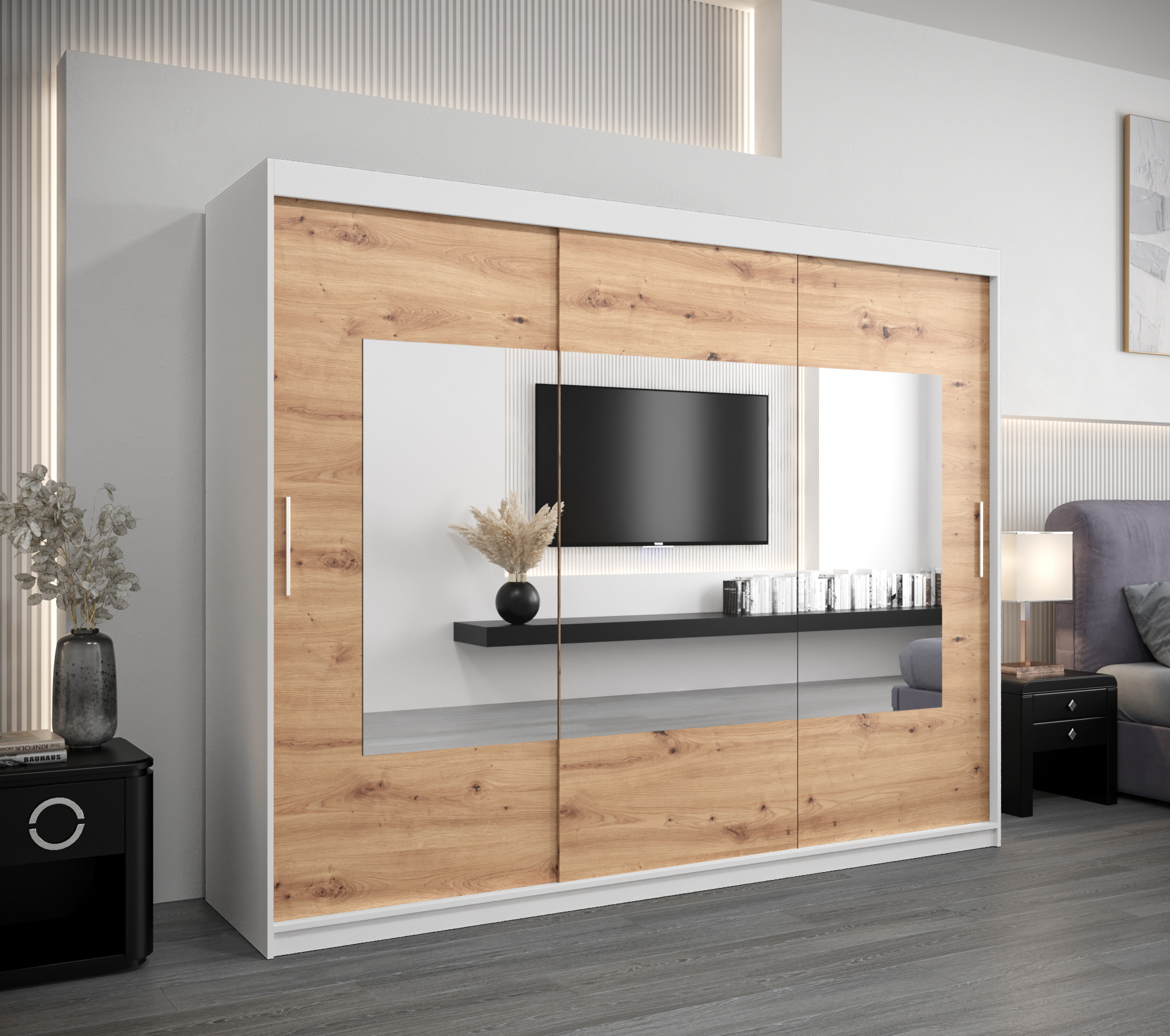 Šatní skříň Abi To Barva korpusu: Bílá