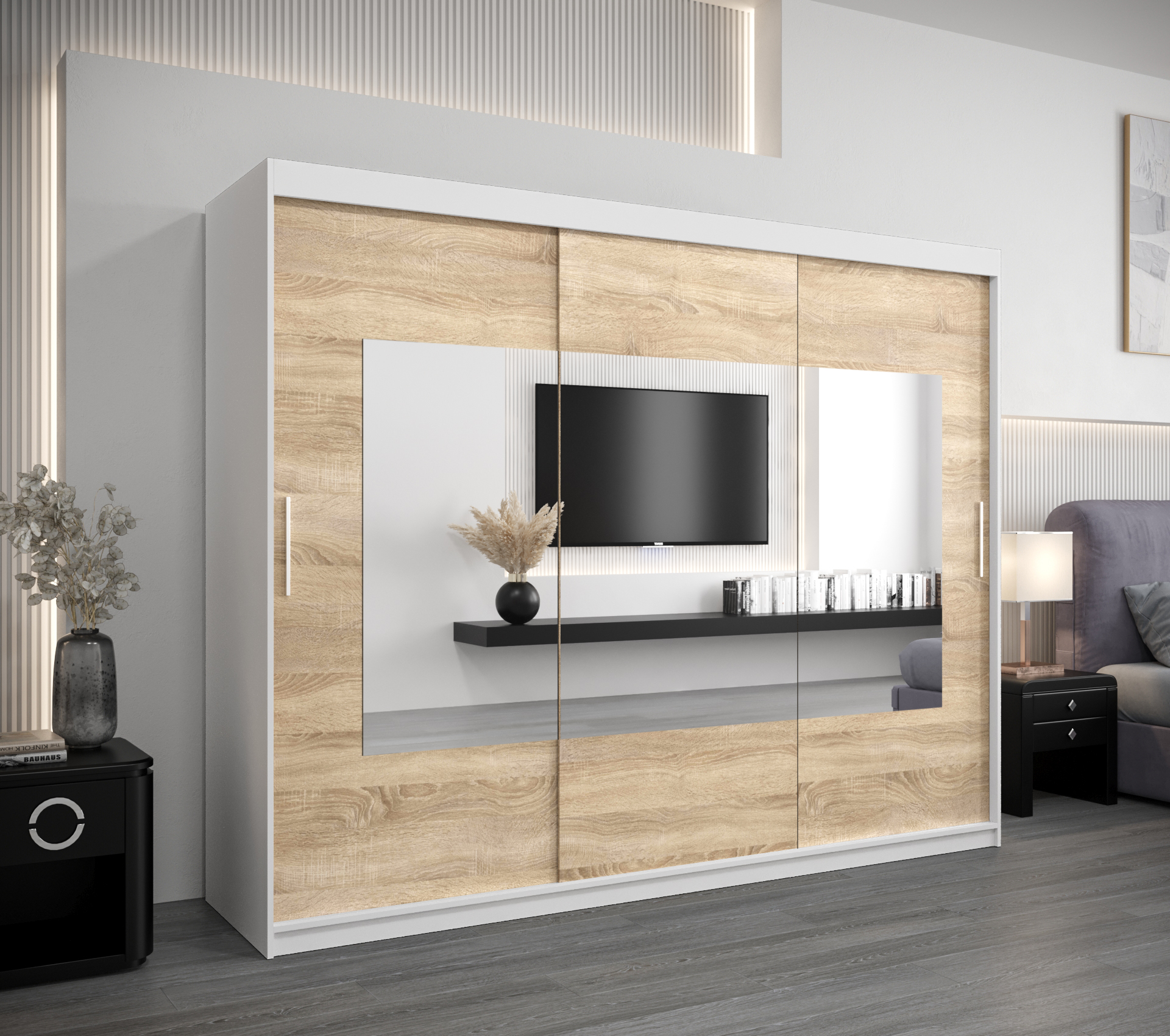 Šatní skříň Abi To Barva korpusu: Bílá