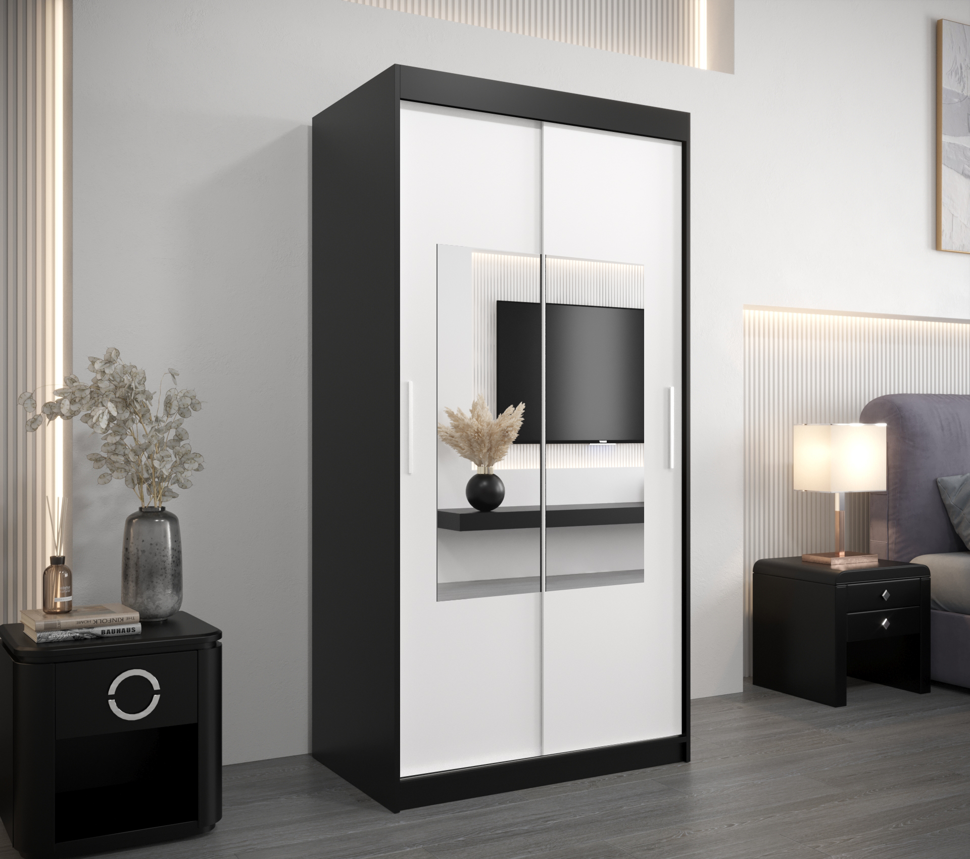 Šatní skříň Abi To Barva korpusu: Černá