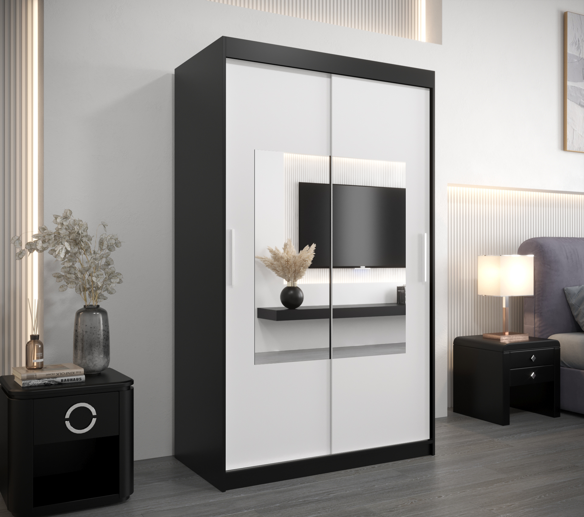 Šatní skříň Abi To Barva korpusu: Černá