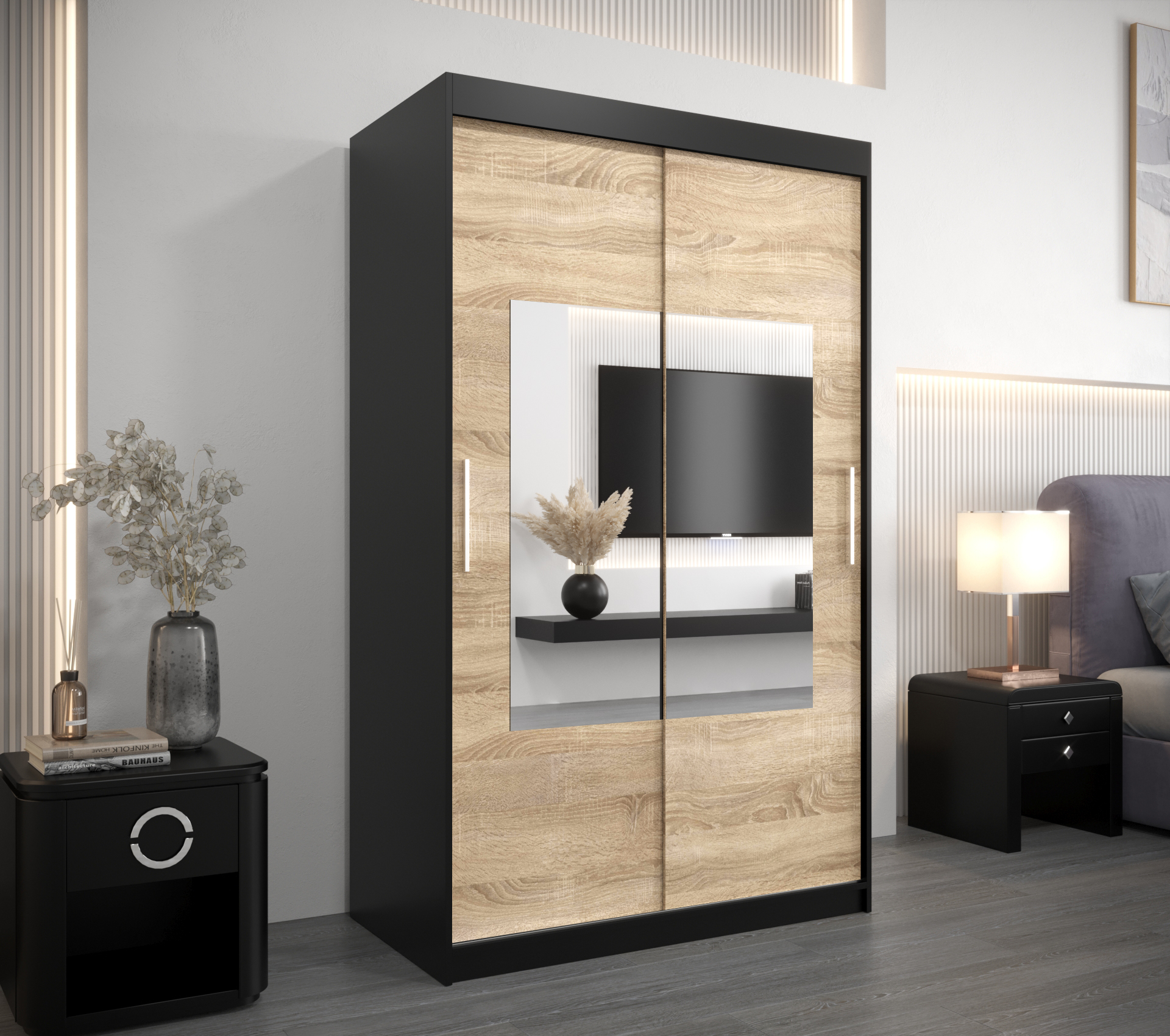 Šatní skříň Abi To Barva korpusu: Černá