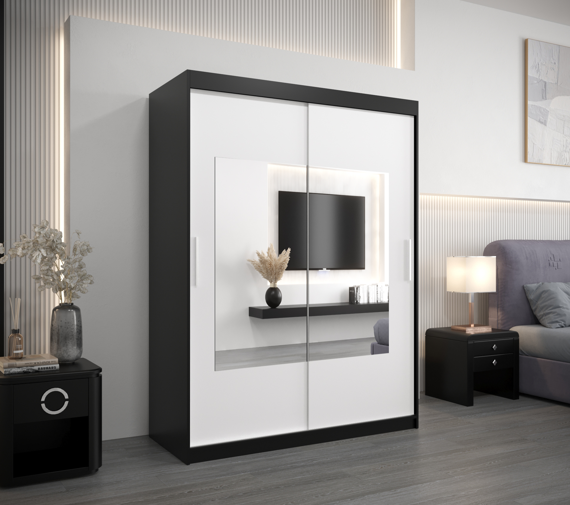 Šatní skříň Abi To Barva korpusu: Černá