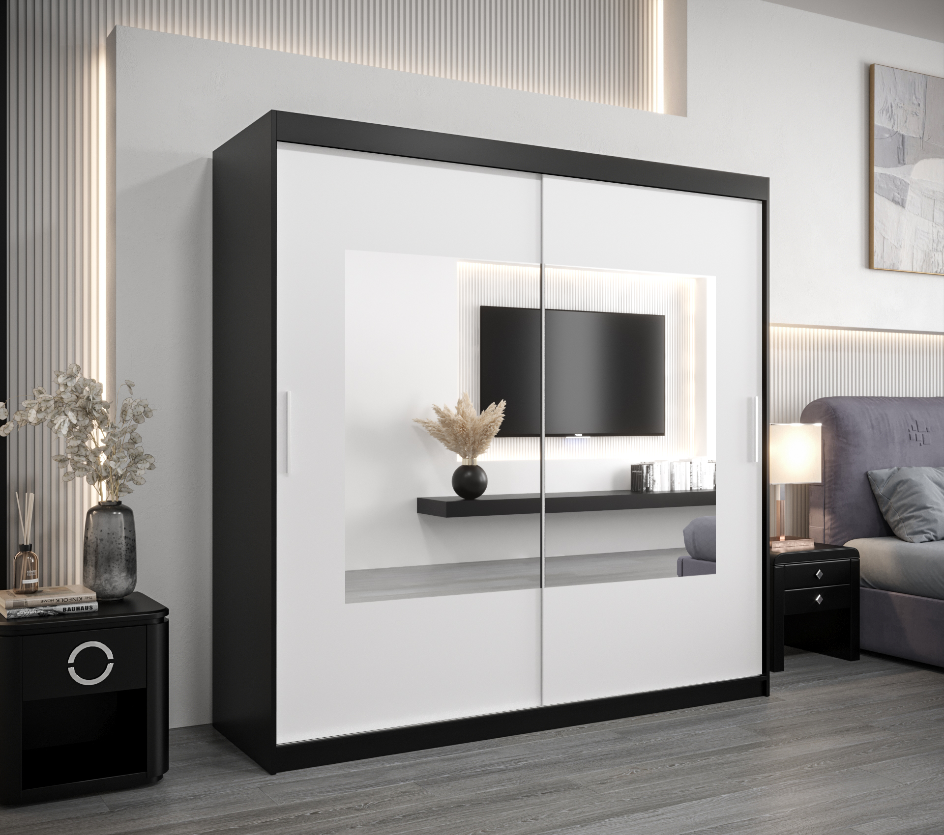 Šatní skříň Abi To Barva korpusu: Černá