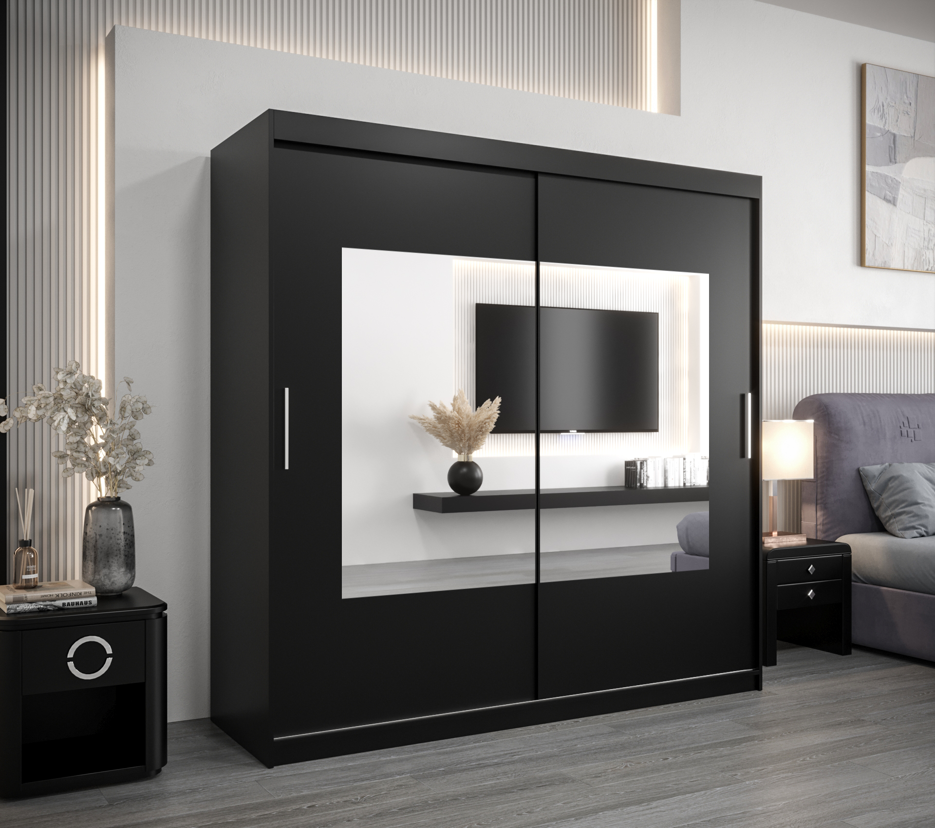 Šatní skříň Abi To Barva korpusu: Černá