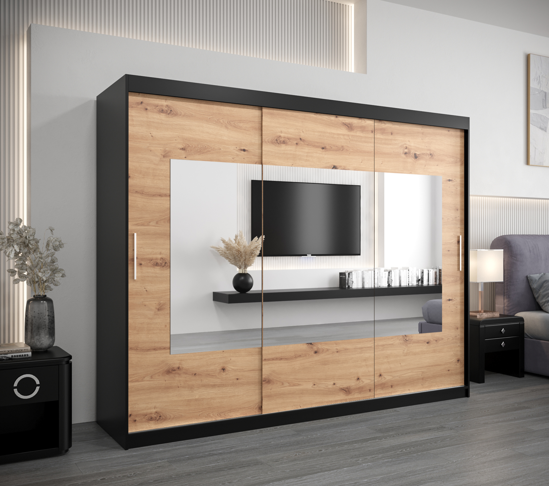 Šatní skříň Abi To Barva korpusu: Černá