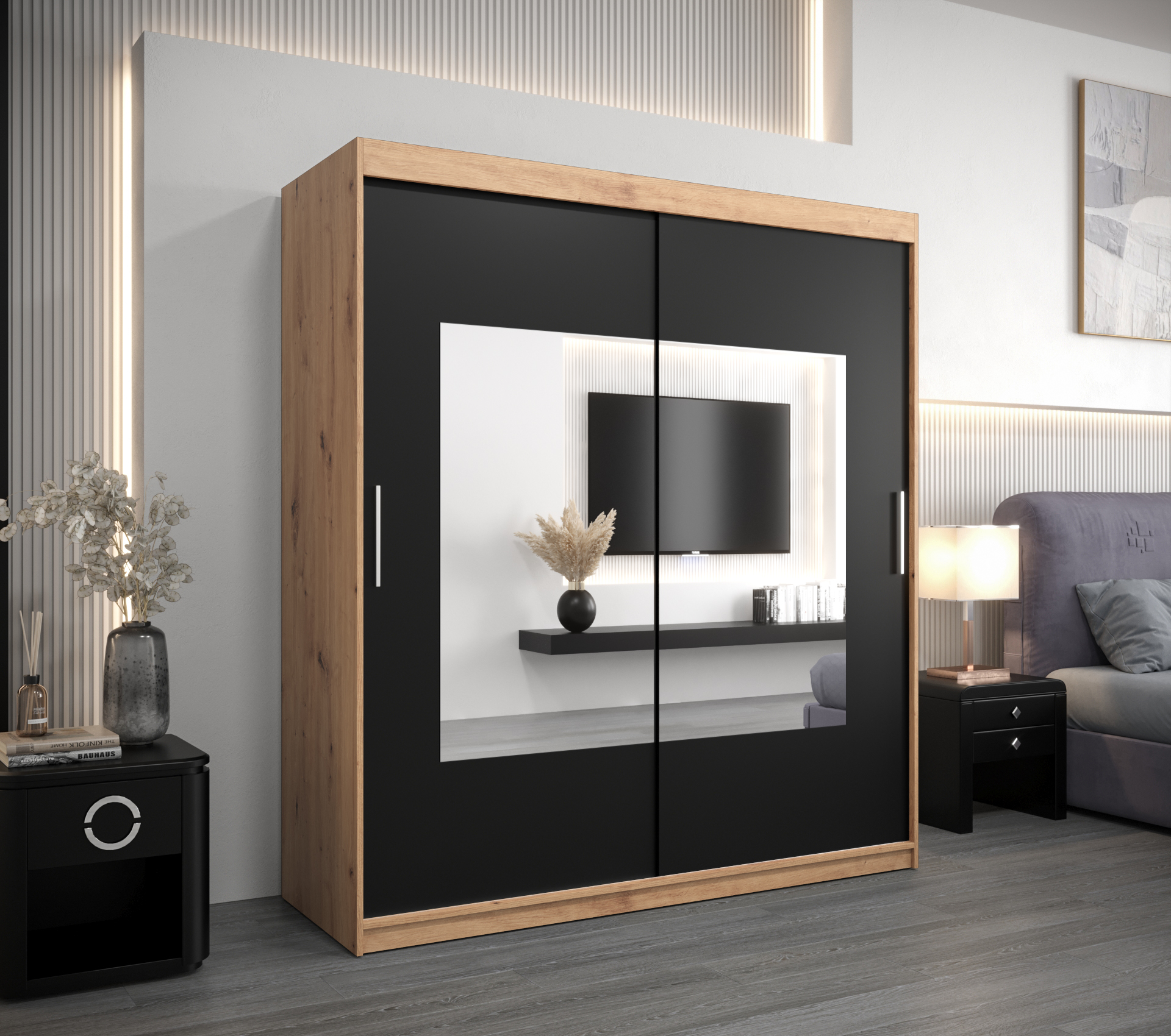 Šatní skříň Abi To Barva korpusu: Dub - Artisan