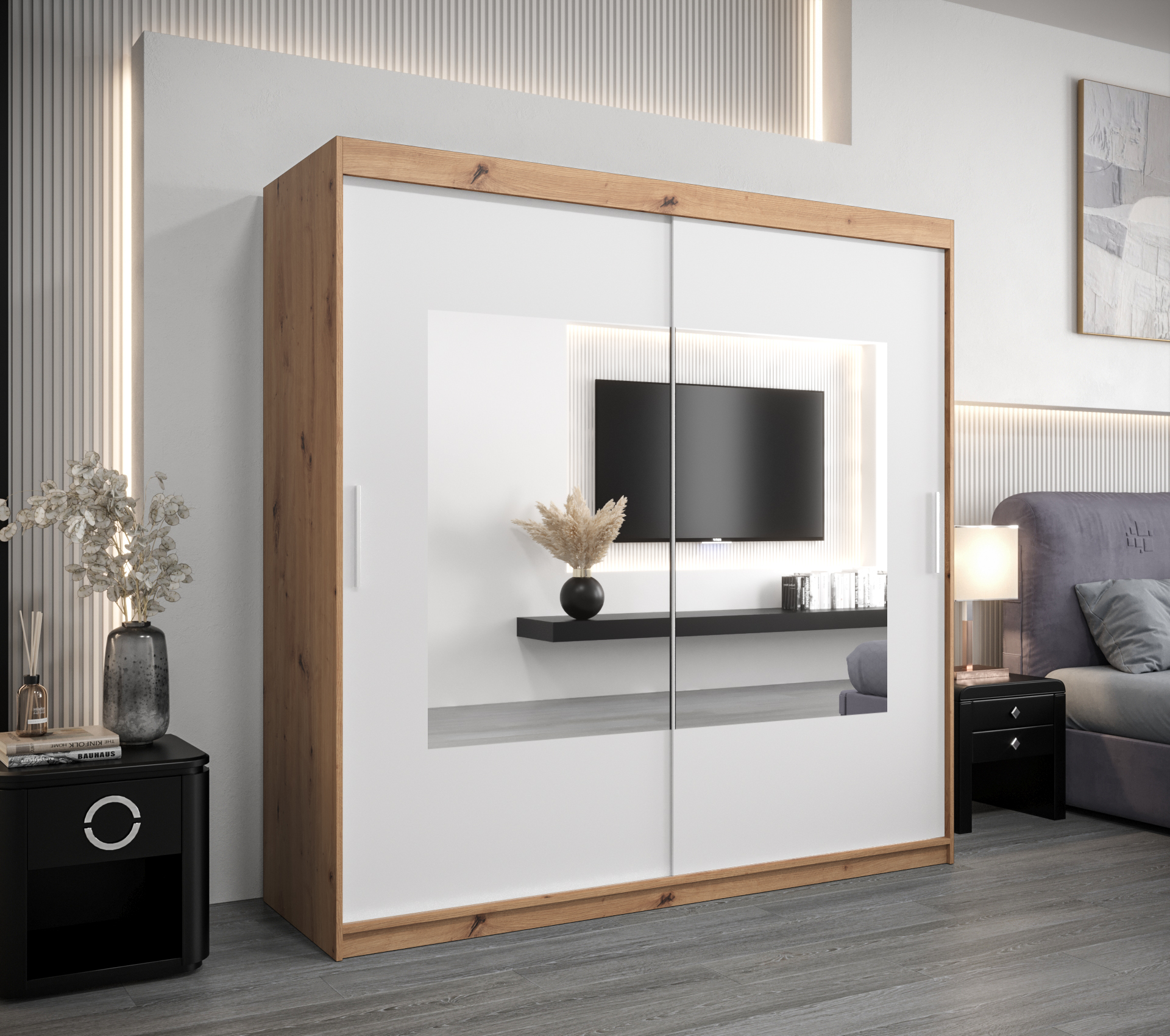 Šatní skříň Abi To Barva korpusu: Dub - Artisan