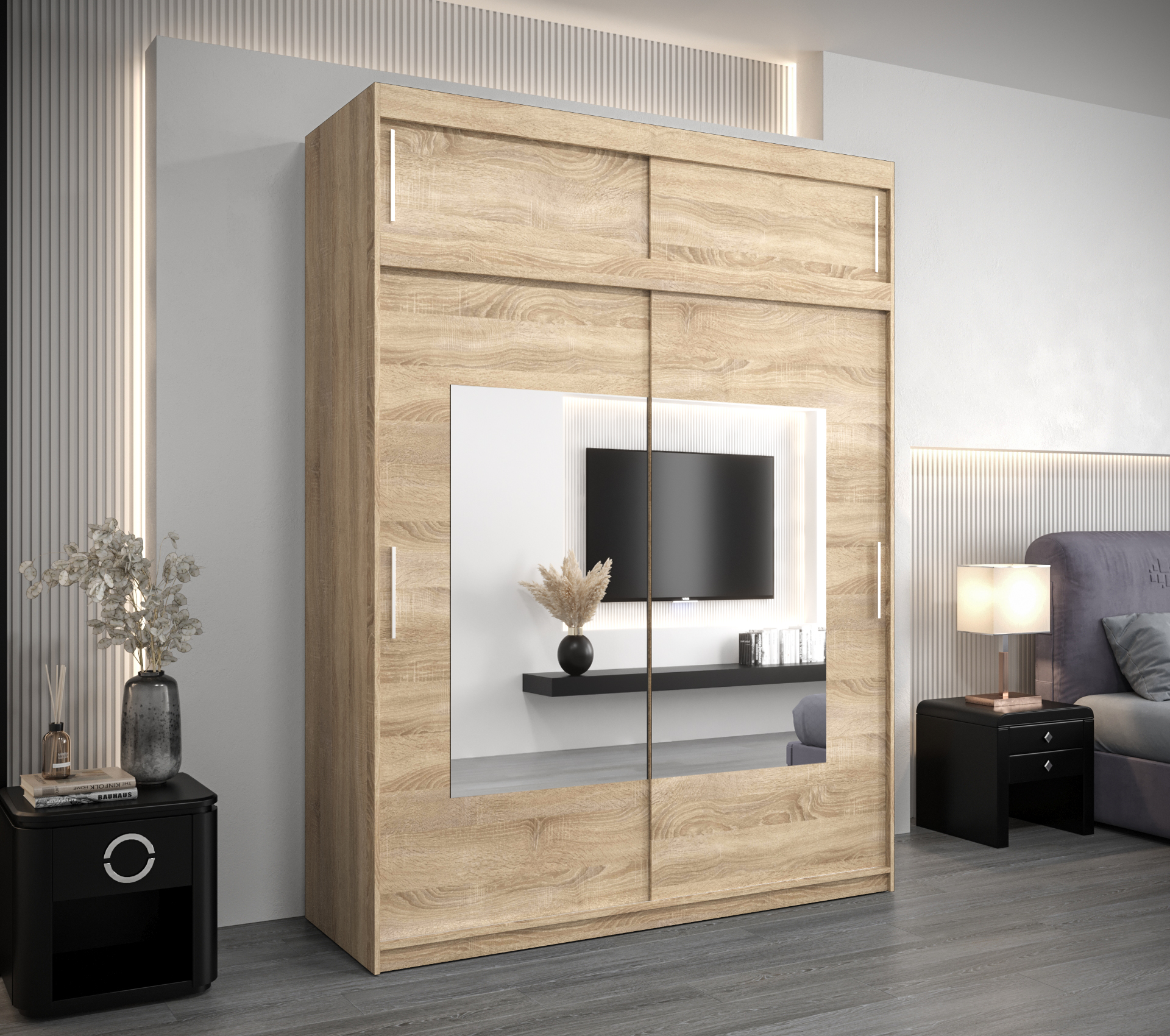 Šatní skříň Abi To s nástavcem Barva korpusu: Dub - sonoma