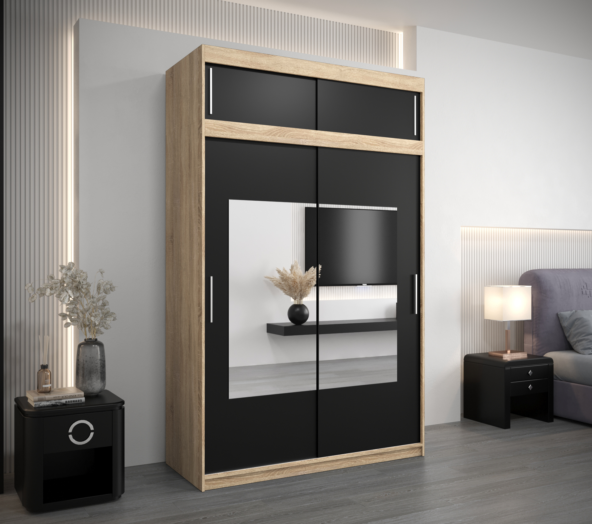 Šatní skříň Abi To s nástavcem Rozměry: 150 cm