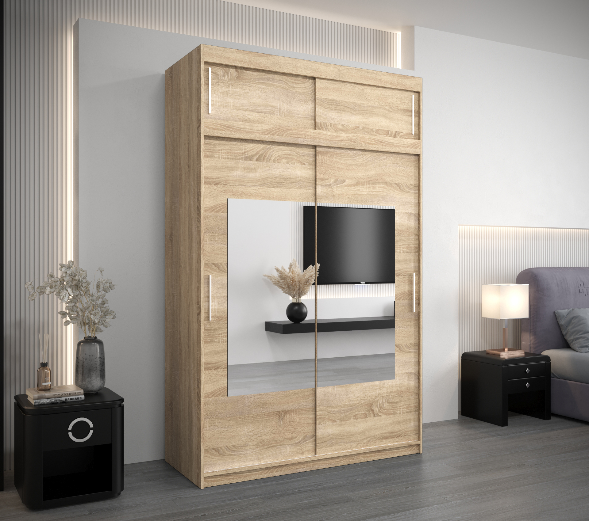 Šatní skříň Abi To s nástavcem Rozměry: 150 cm