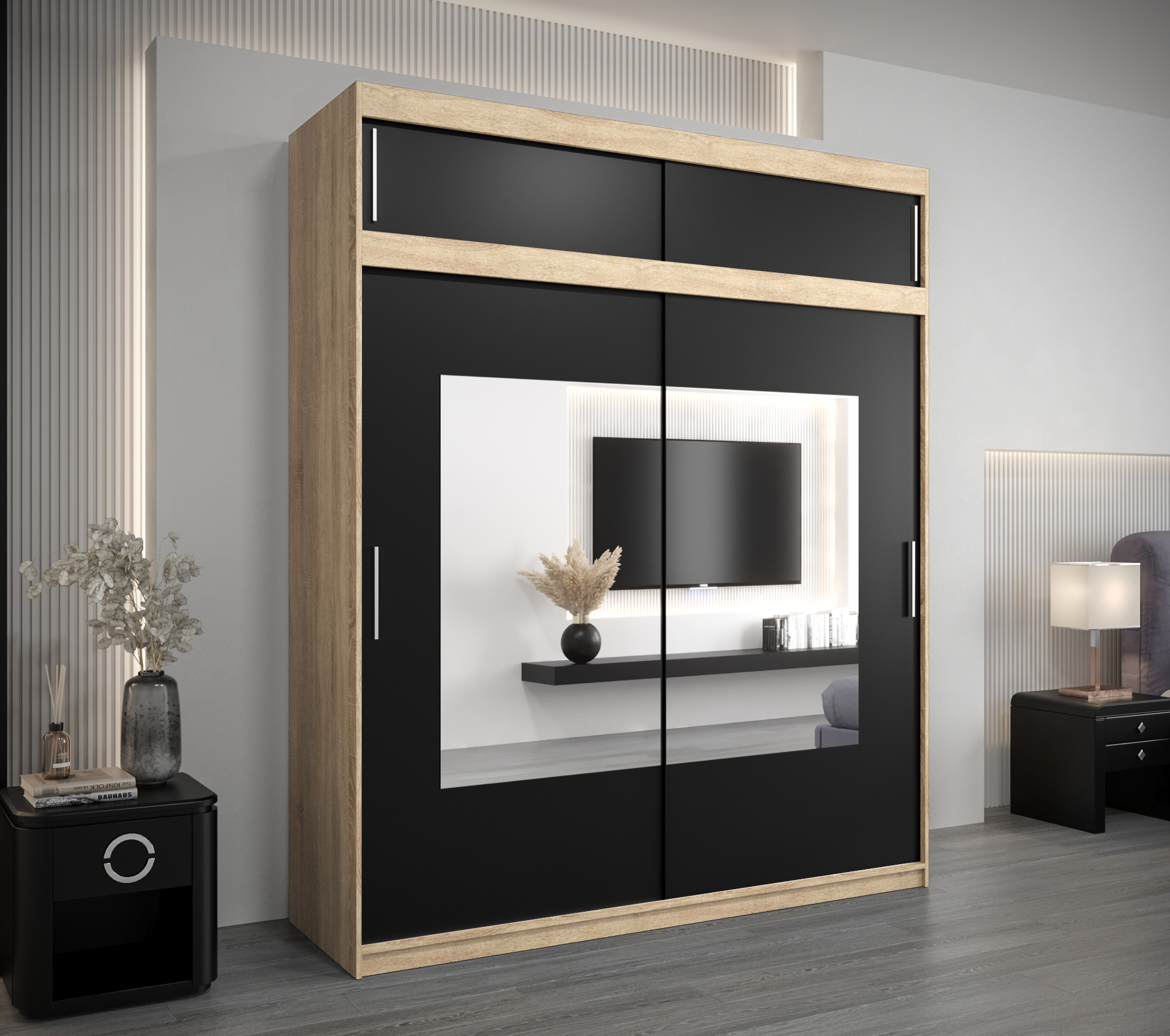 Šatní skříň Abi To s nástavcem Rozměry: 200 cm