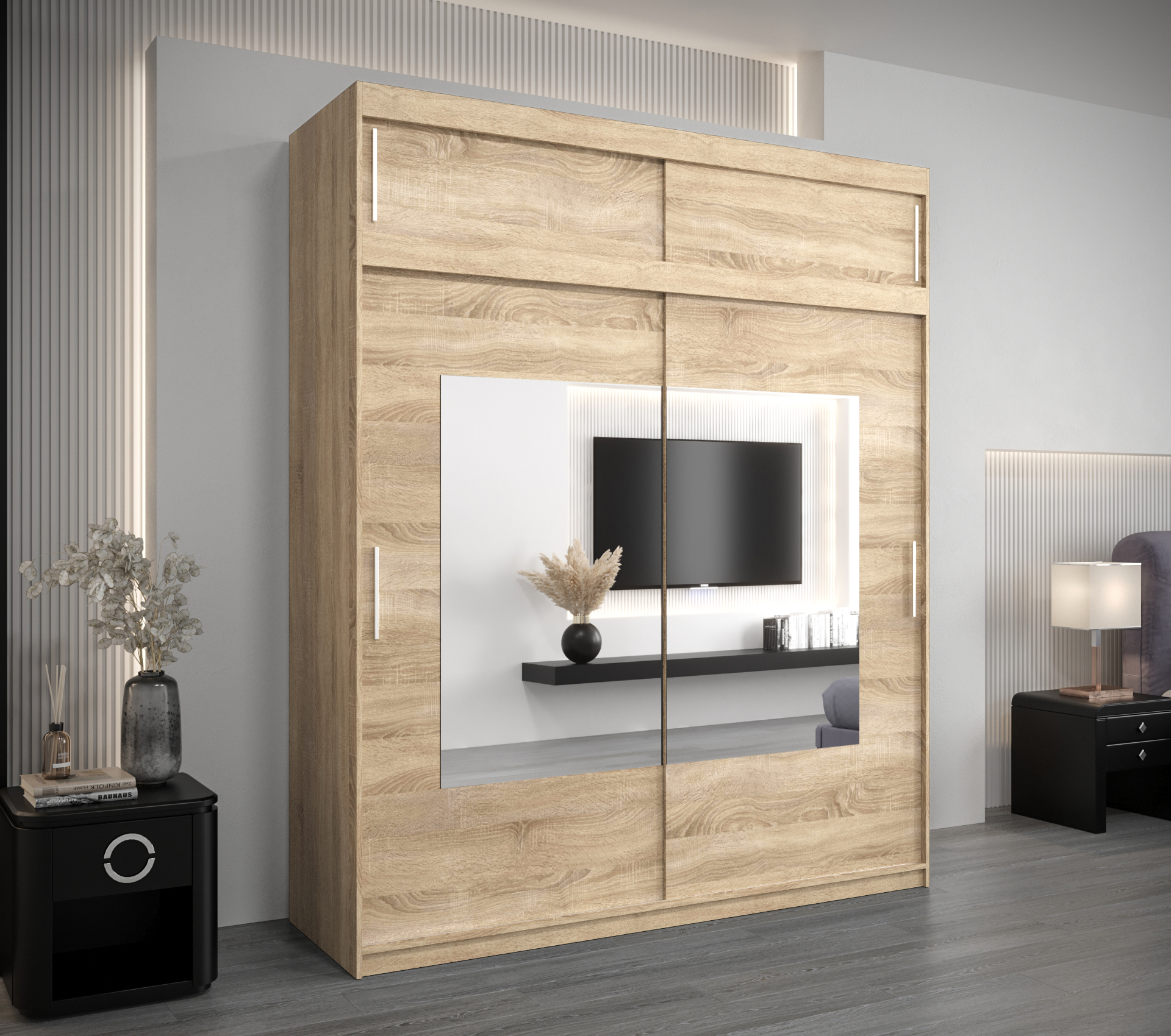 Šatní skříň Abi To s nástavcem Rozměry: 200 cm