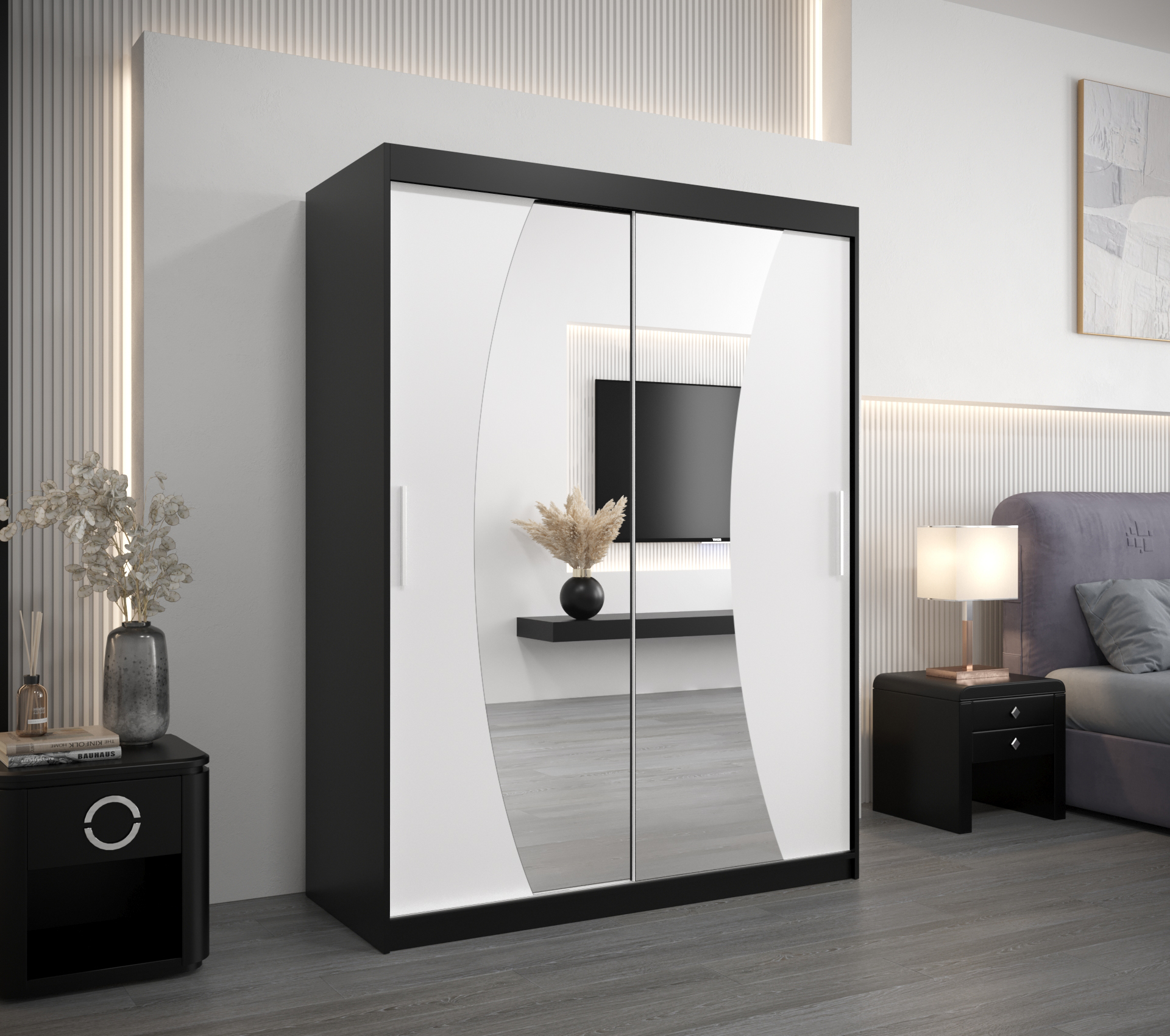 Šatní skříň Abi W0 Barva korpusu: Černá