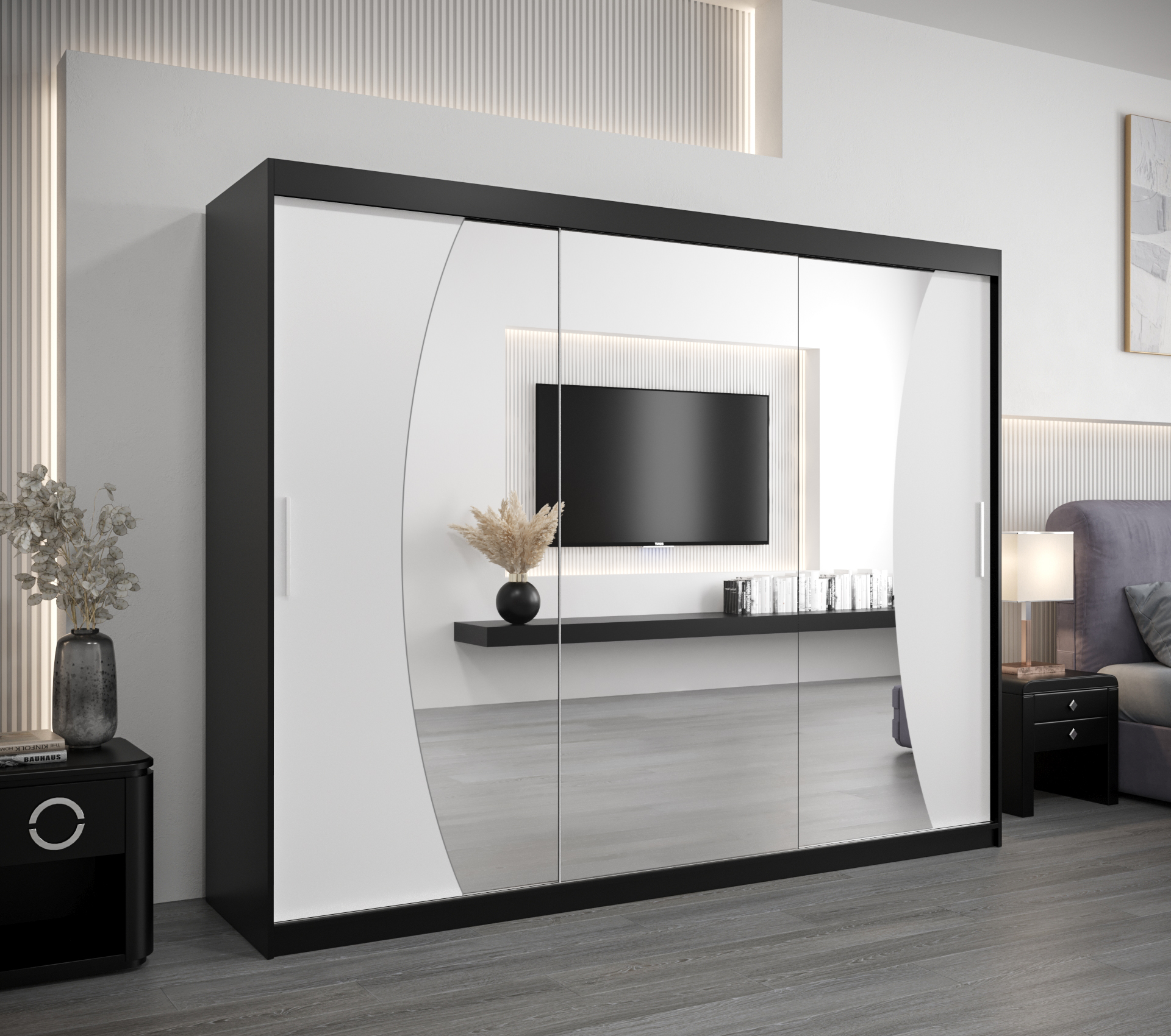 Šatní skříň Abi W0 Barva korpusu: Černá