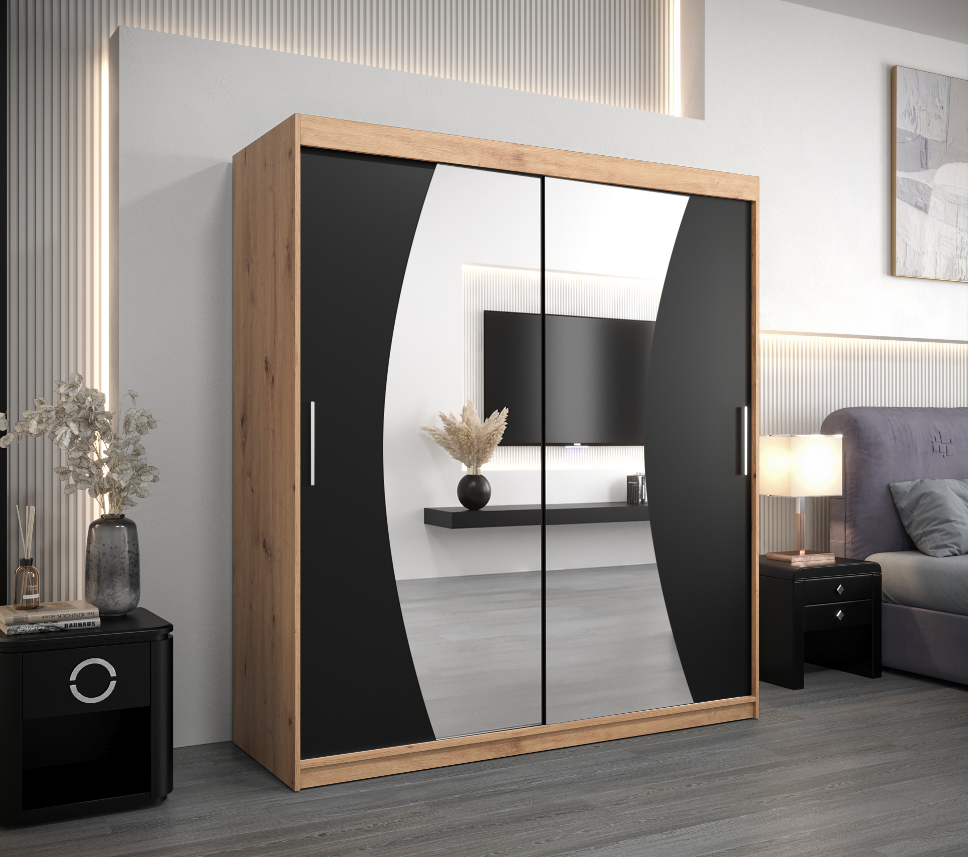 Šatní skříň Abi W0 Barva korpusu: Dub - Artisan