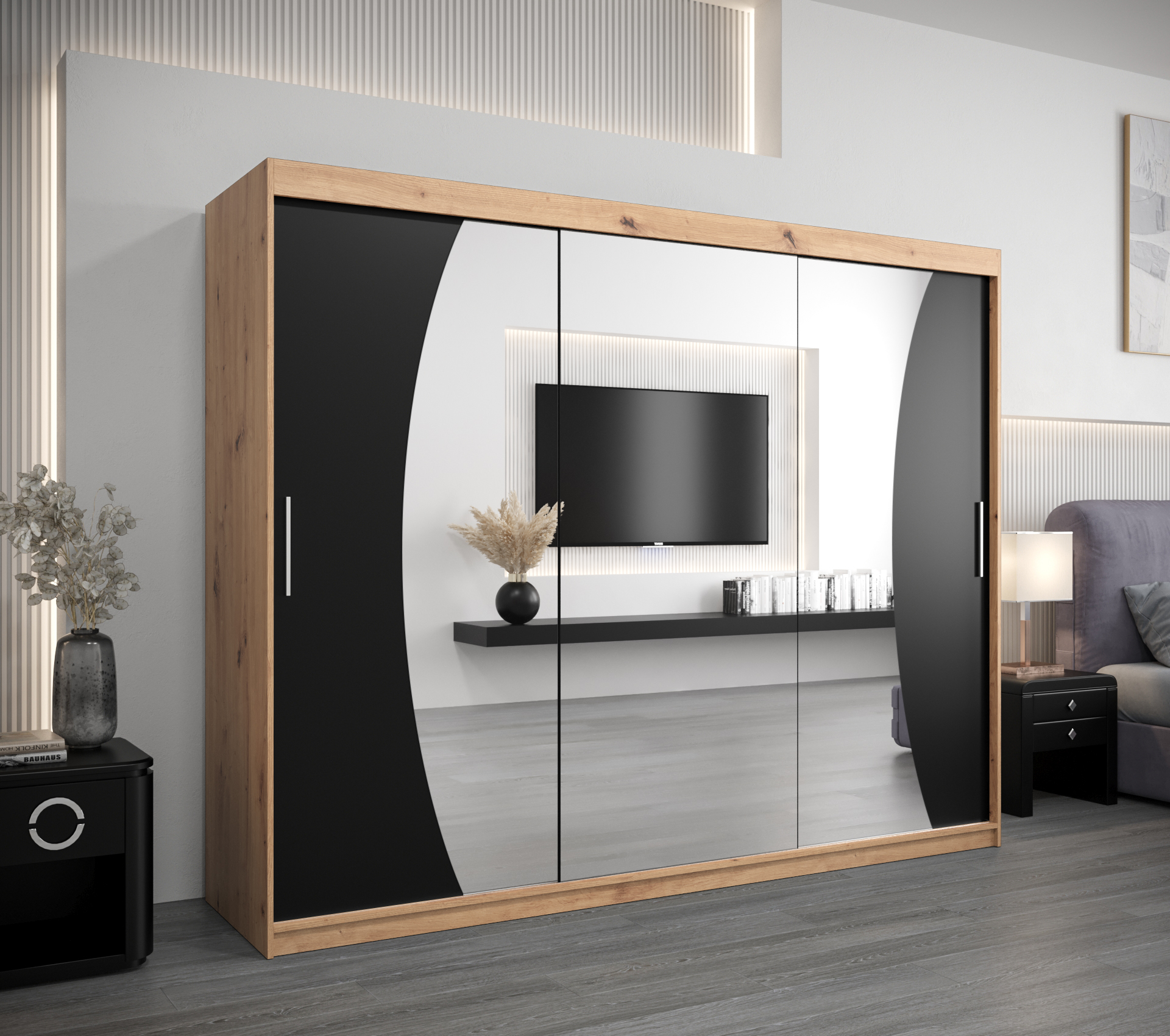 Šatní skříň Abi W0 Barva korpusu: Dub - Artisan