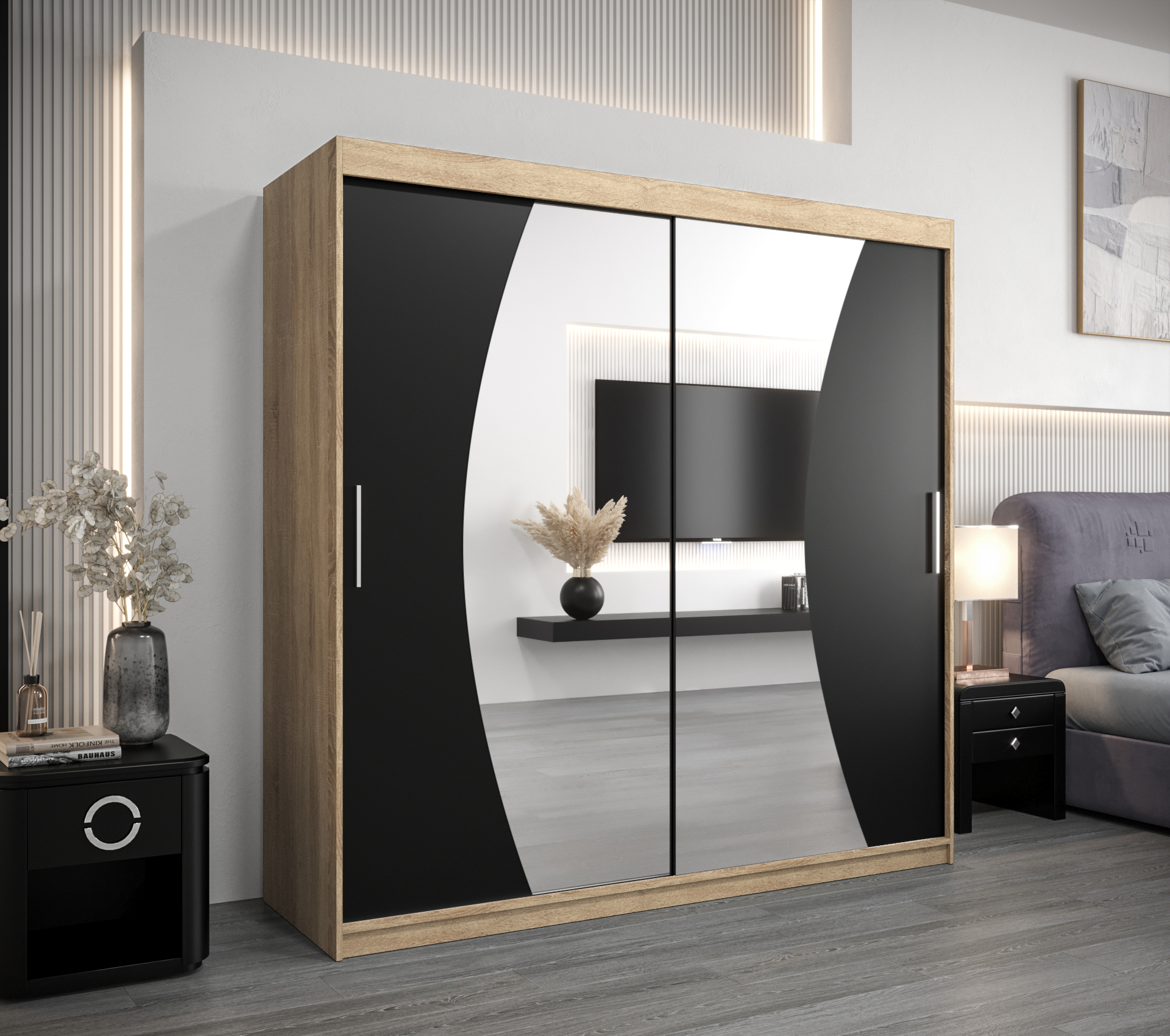 Šatní skříň Abi W0 Barva korpusu: Dub - sonoma