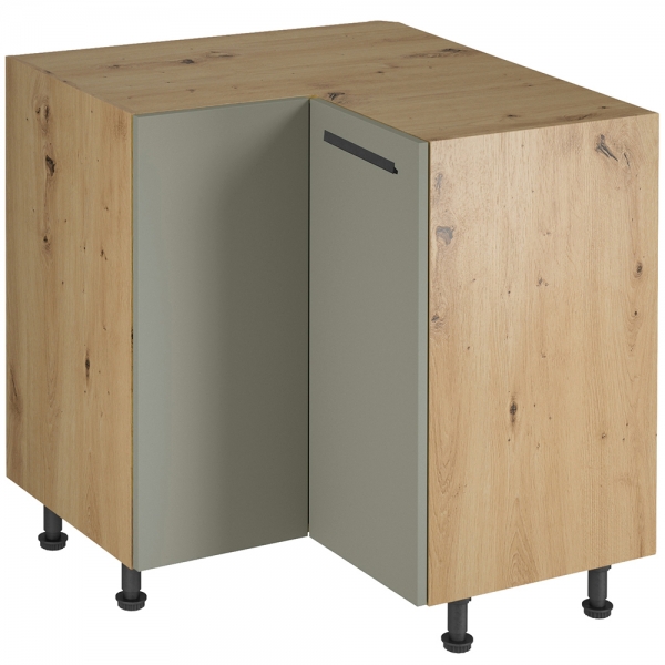 Spodní rohová skříňka Langen D90N Barva dveří: Šedo béžová