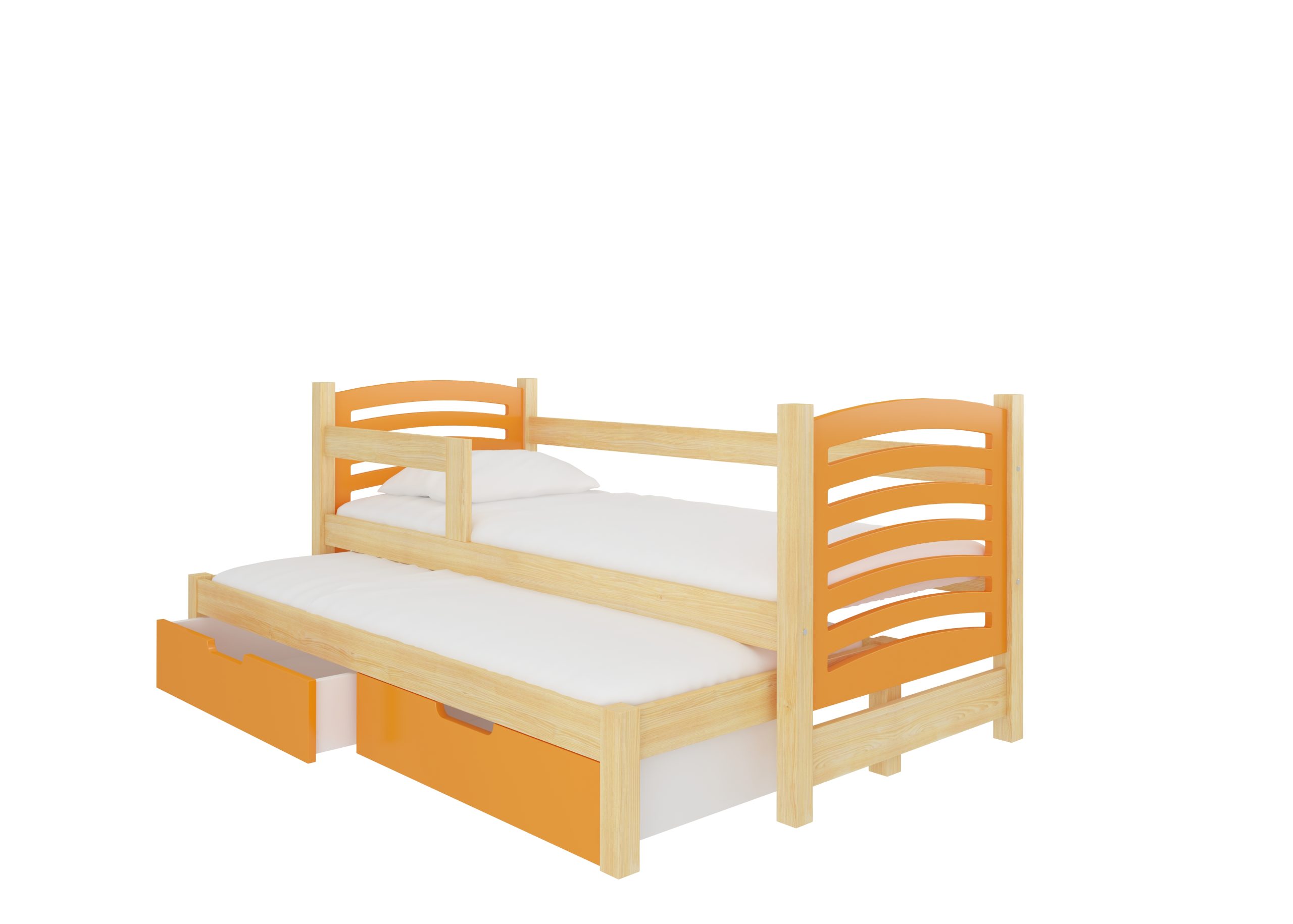 Dětská postel Avila s přistýlkou Rám: Borovice bílá