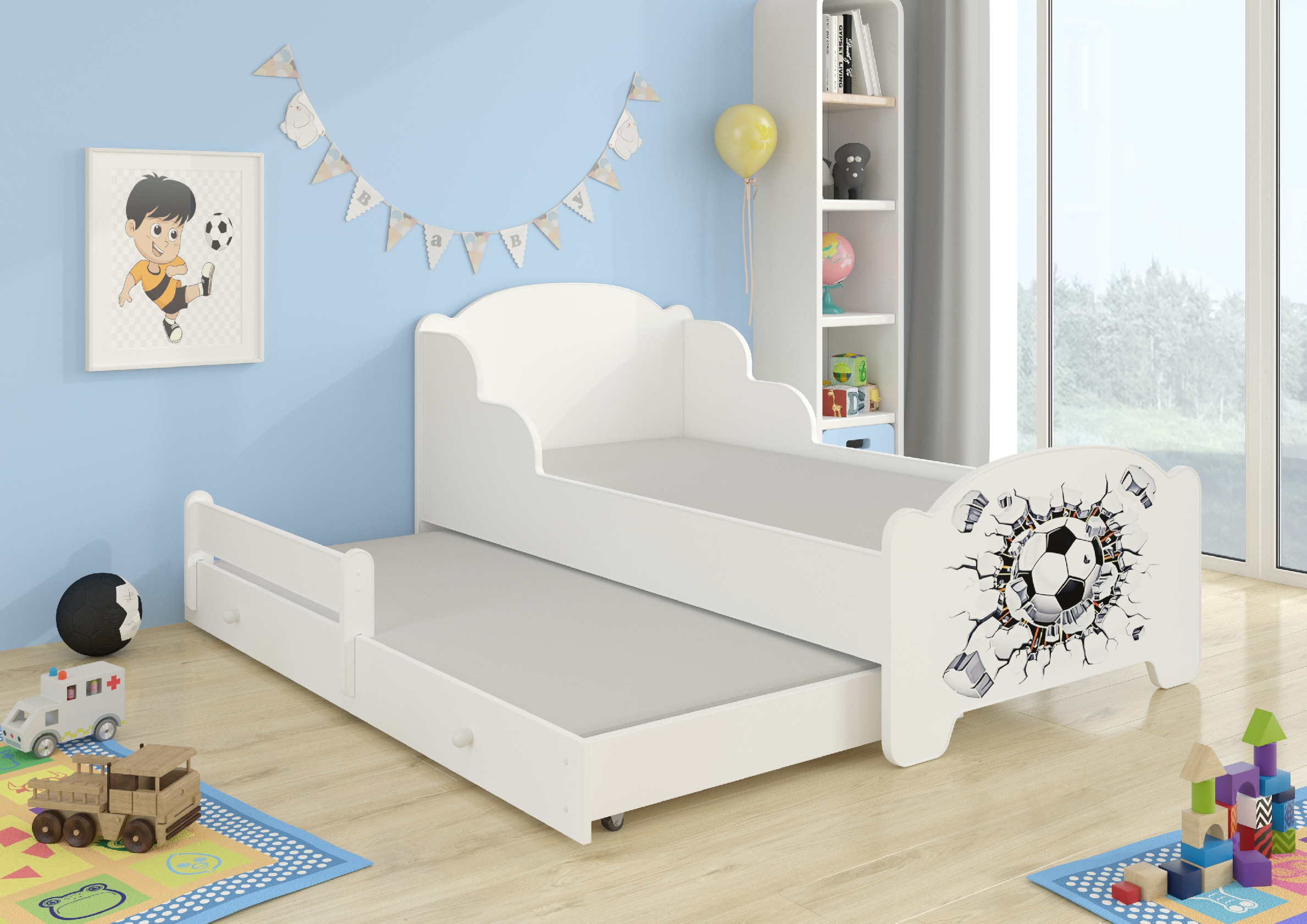 Dětská postel s obrázky - čelo Amadis II Rozměr: 160 x 80 cm