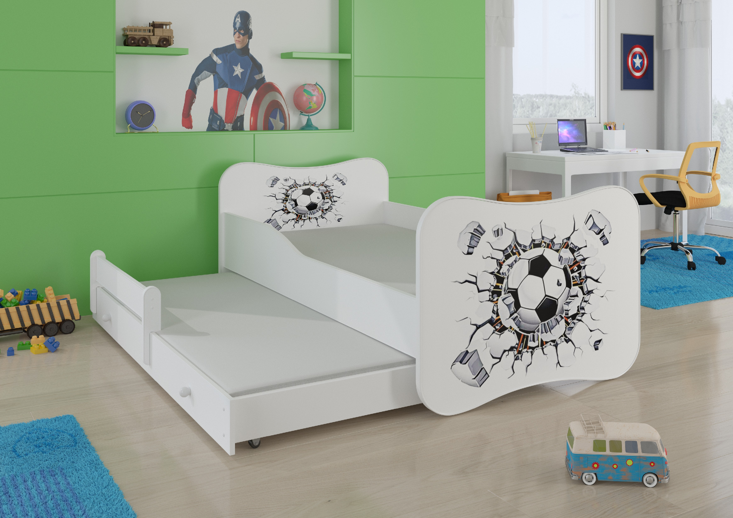 Dětská postel s obrázky - čelo Gonzalo II Rozměr: 160 x 80 cm