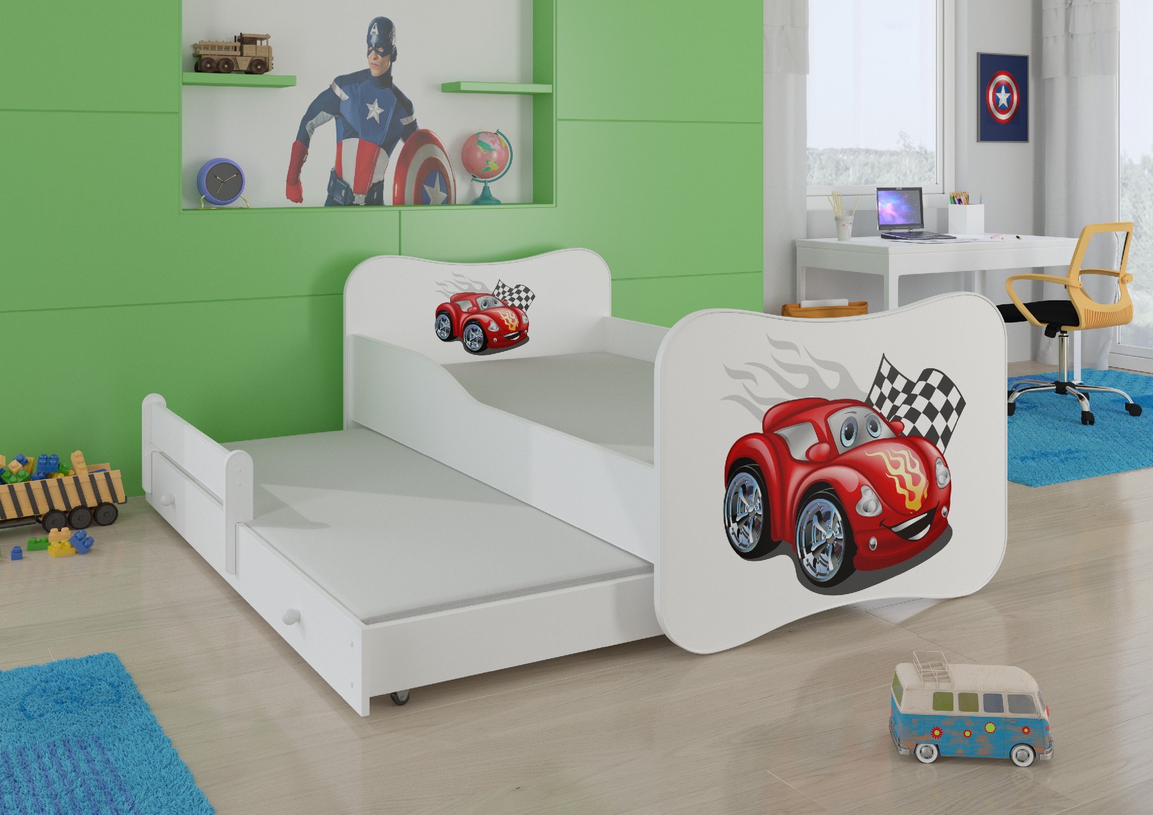 Dětská postel s obrázky - čelo Gonzalo II Rozměr: 160 x 80 cm