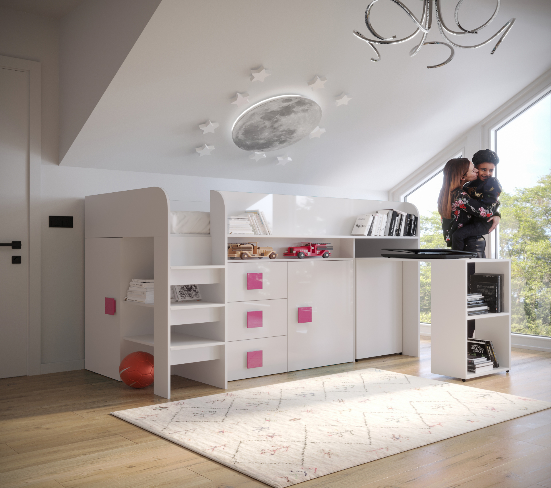 Dětský pokoj Toledo 1b Economy Barva korpusu: Bílá